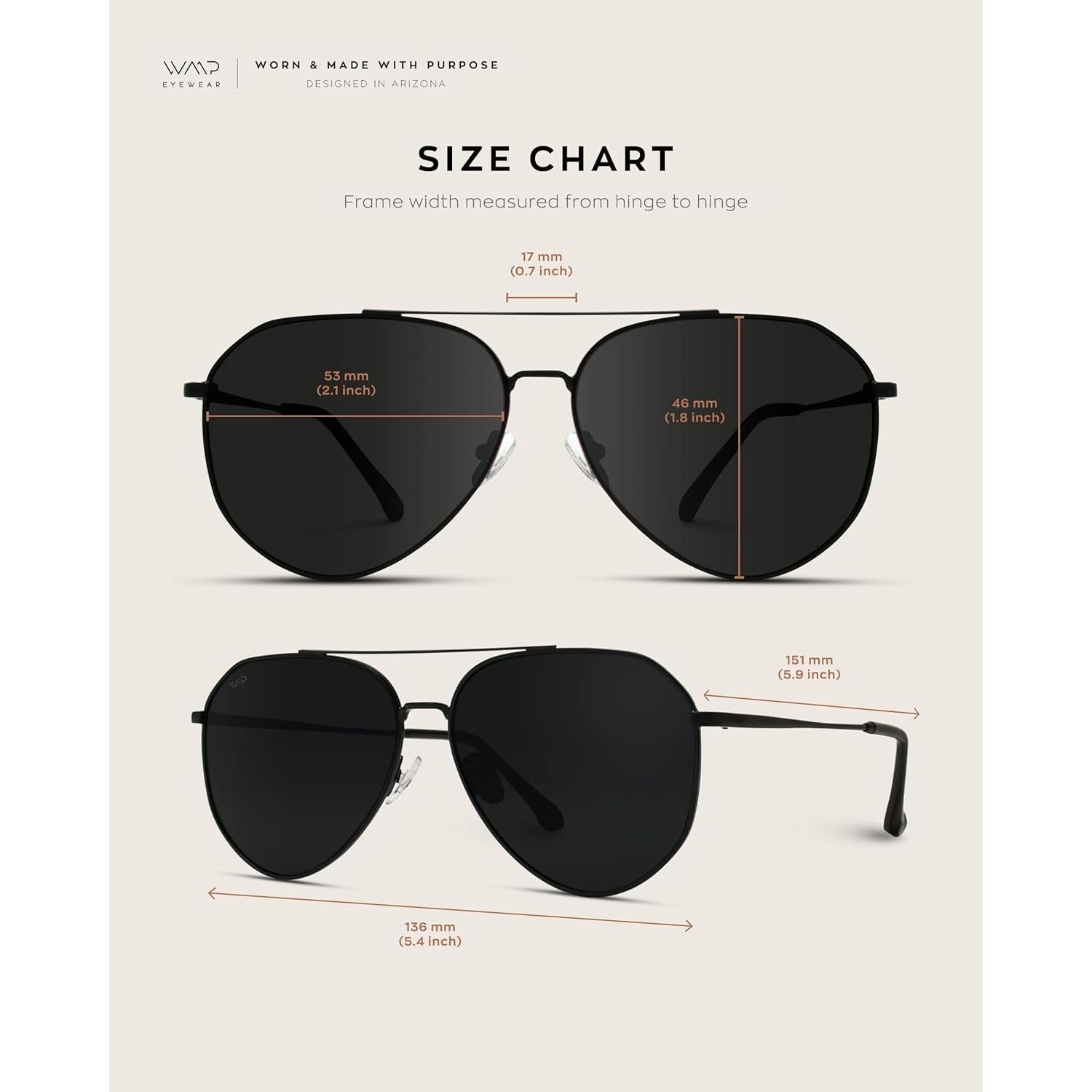 Gafas de Sol Polarizadas WearMe Pro Aviador Oro/Negro