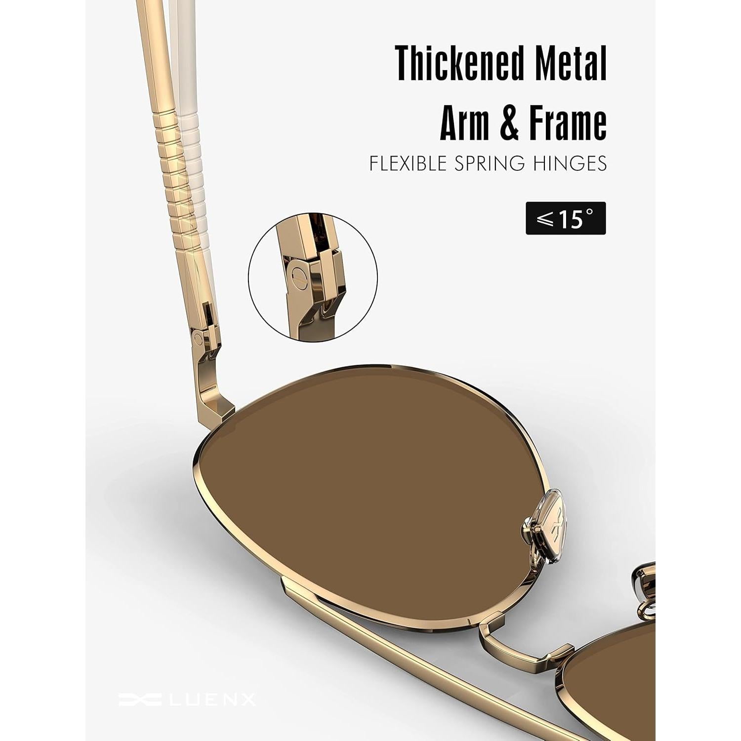 Gafas de sol LUENX Aviador Polarizadas UV400 60mm Unisex