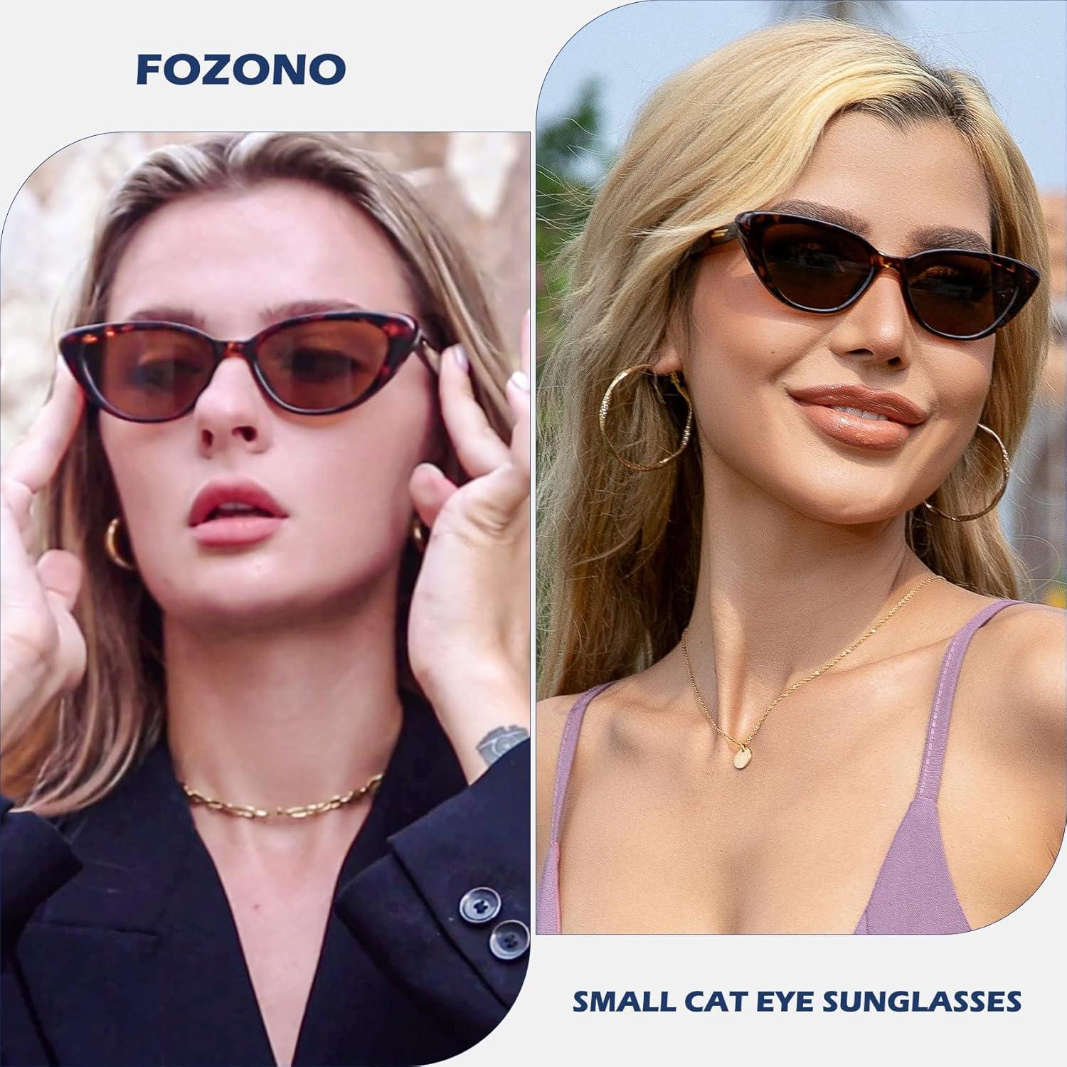 Gafas de sol Fozono ojo de gato UV400 estilo retro