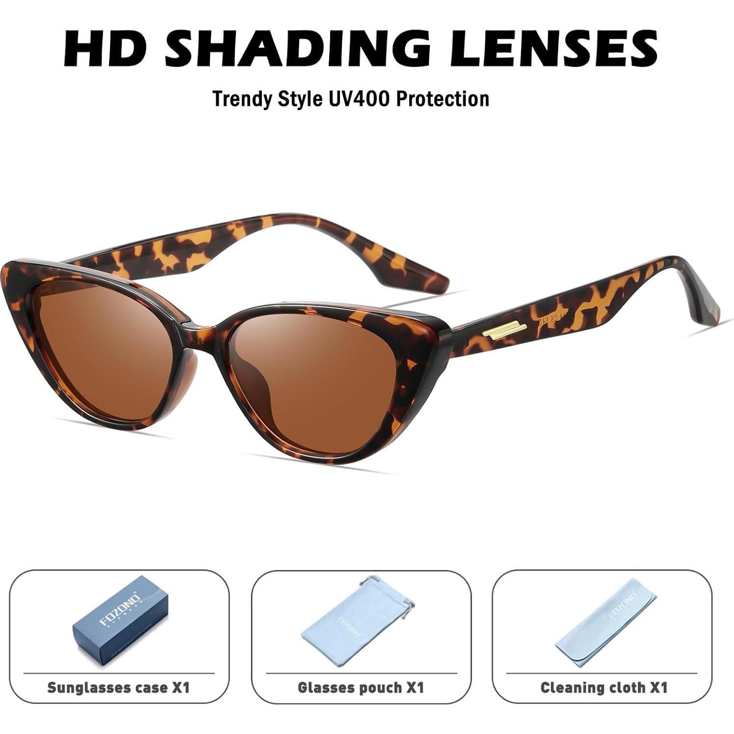 Gafas de sol Fozono ojo de gato UV400 estilo retro