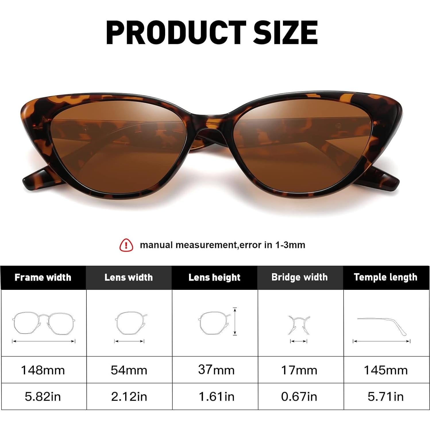 Gafas de sol Fozono ojo de gato UV400 estilo retro