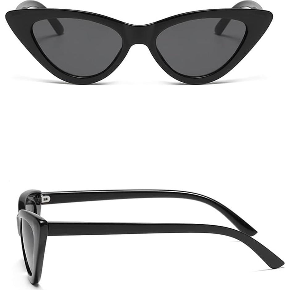 Gafas de Sol Cat Eye Mujeres Vintage Plástico Negro