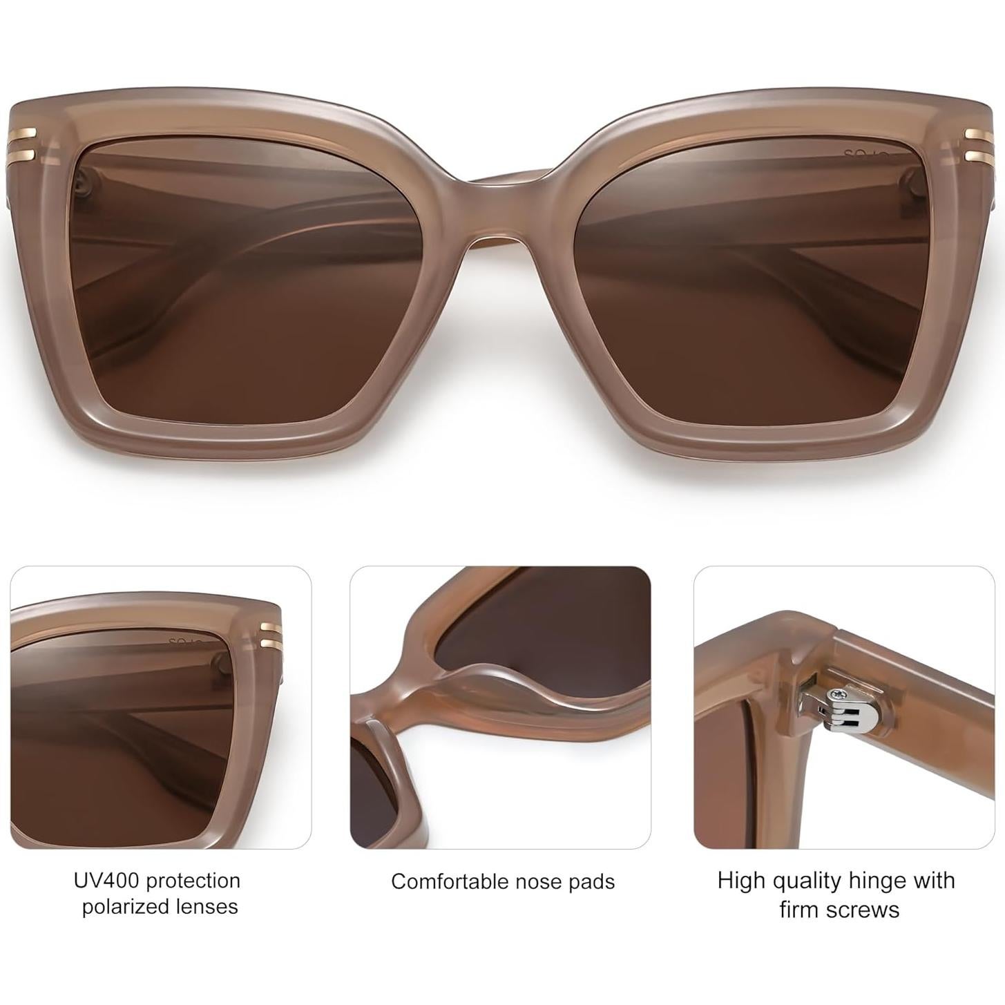 Gafas de Sol SOJOS Ojos de Gato Polarizadas para Mujeres