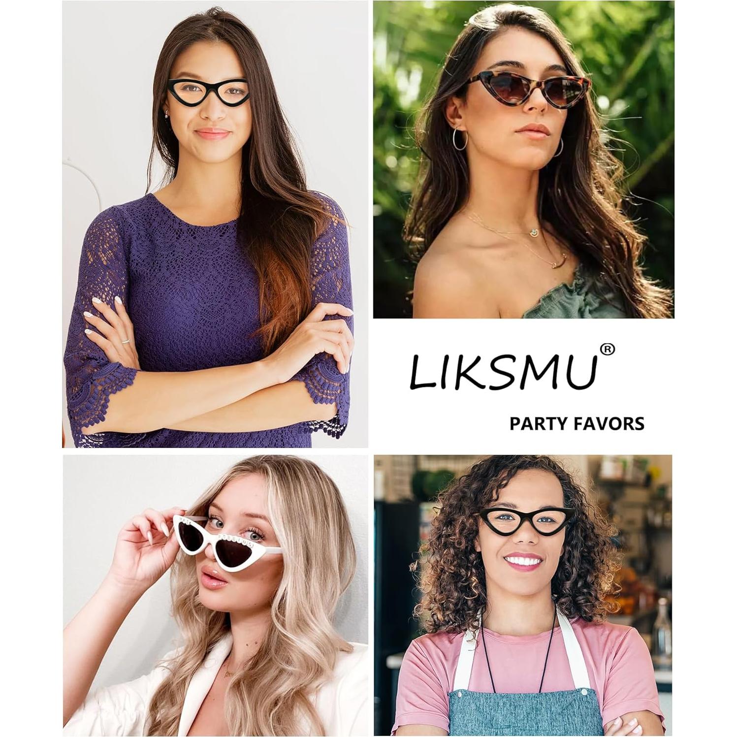 Gafas de sol LIKSMU ojo de gato para mujeres, bloqueo luz azul