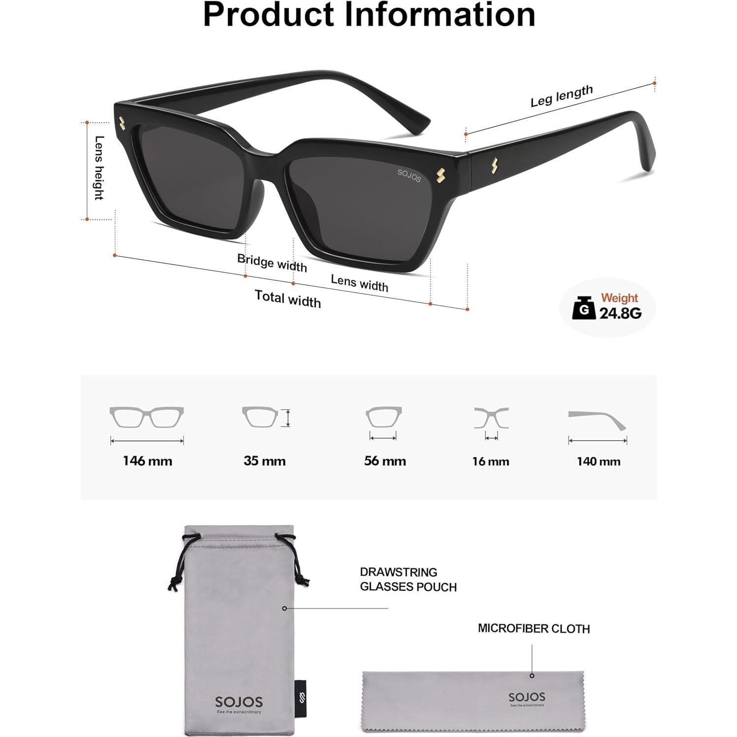 Gafas de sol polarizadas SojoS SJ2381 ojo de gato unisex