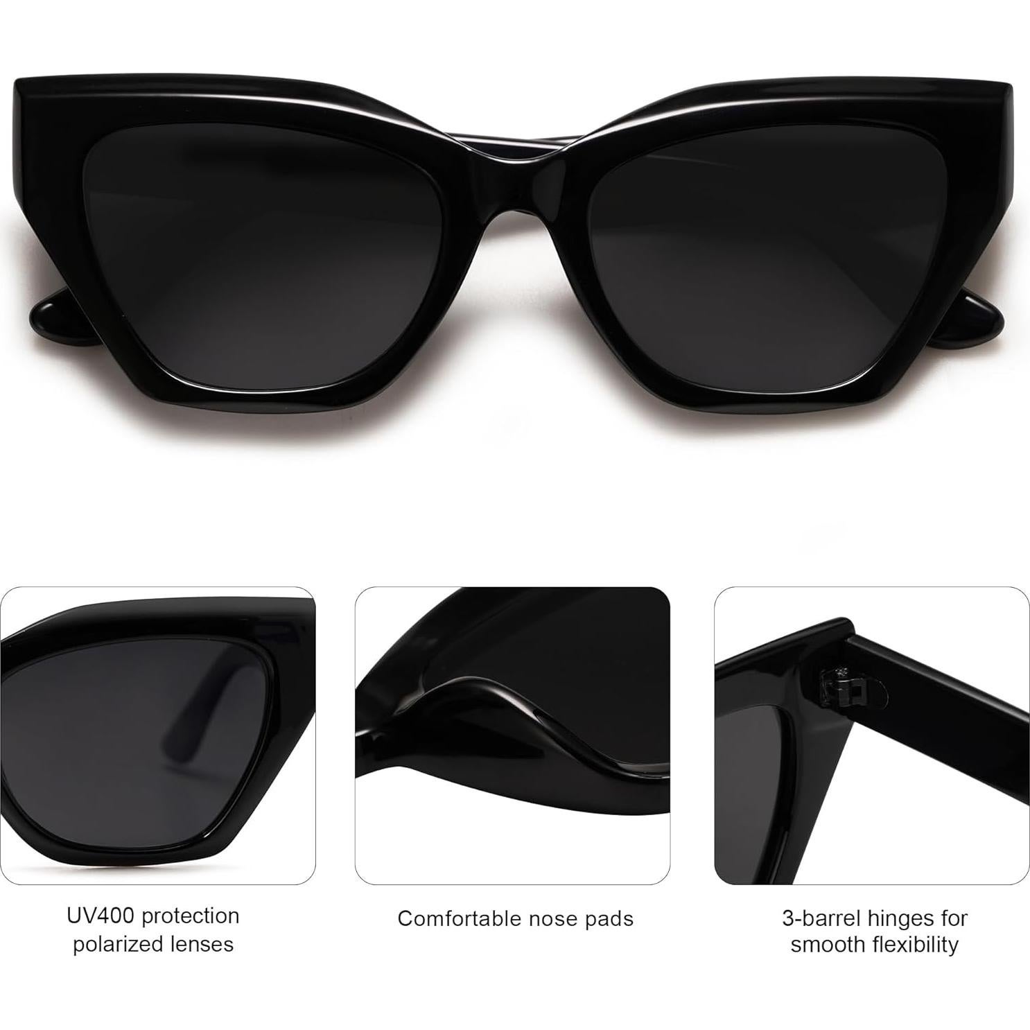 Gafas de sol cuadradas SOJOS polarizadas UV400 para unisex