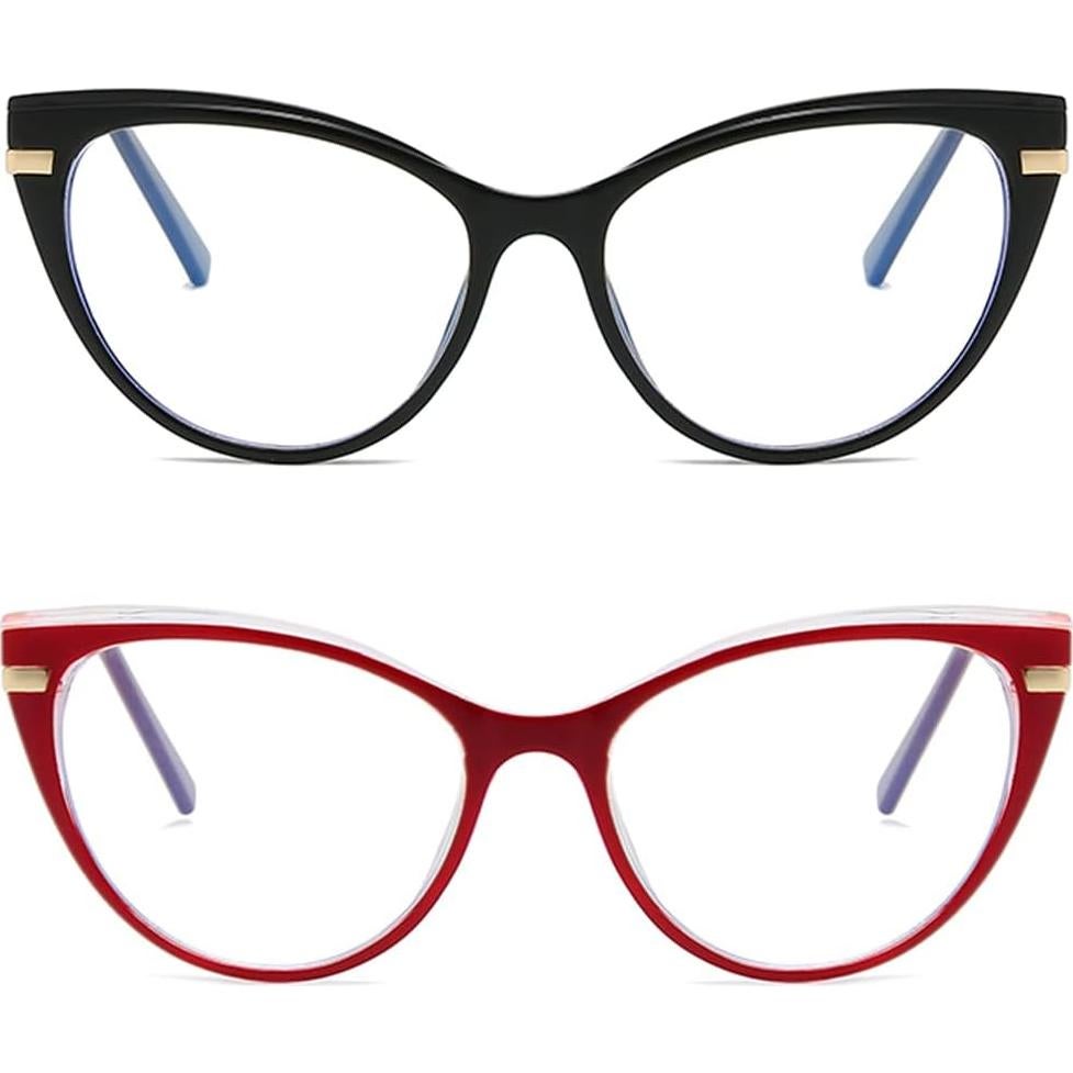 Gafas LJCZKA bloqueadoras luz azul para mujeres, ojo de gato