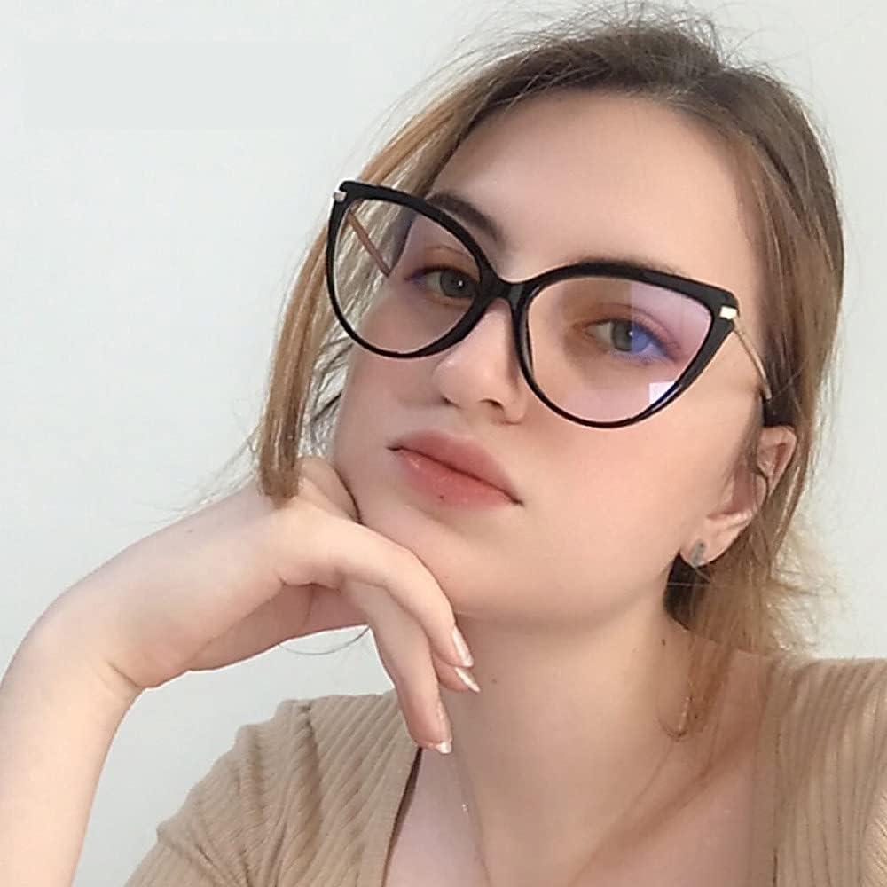 Gafas LJCZKA bloqueadoras luz azul para mujeres, ojo de gato
