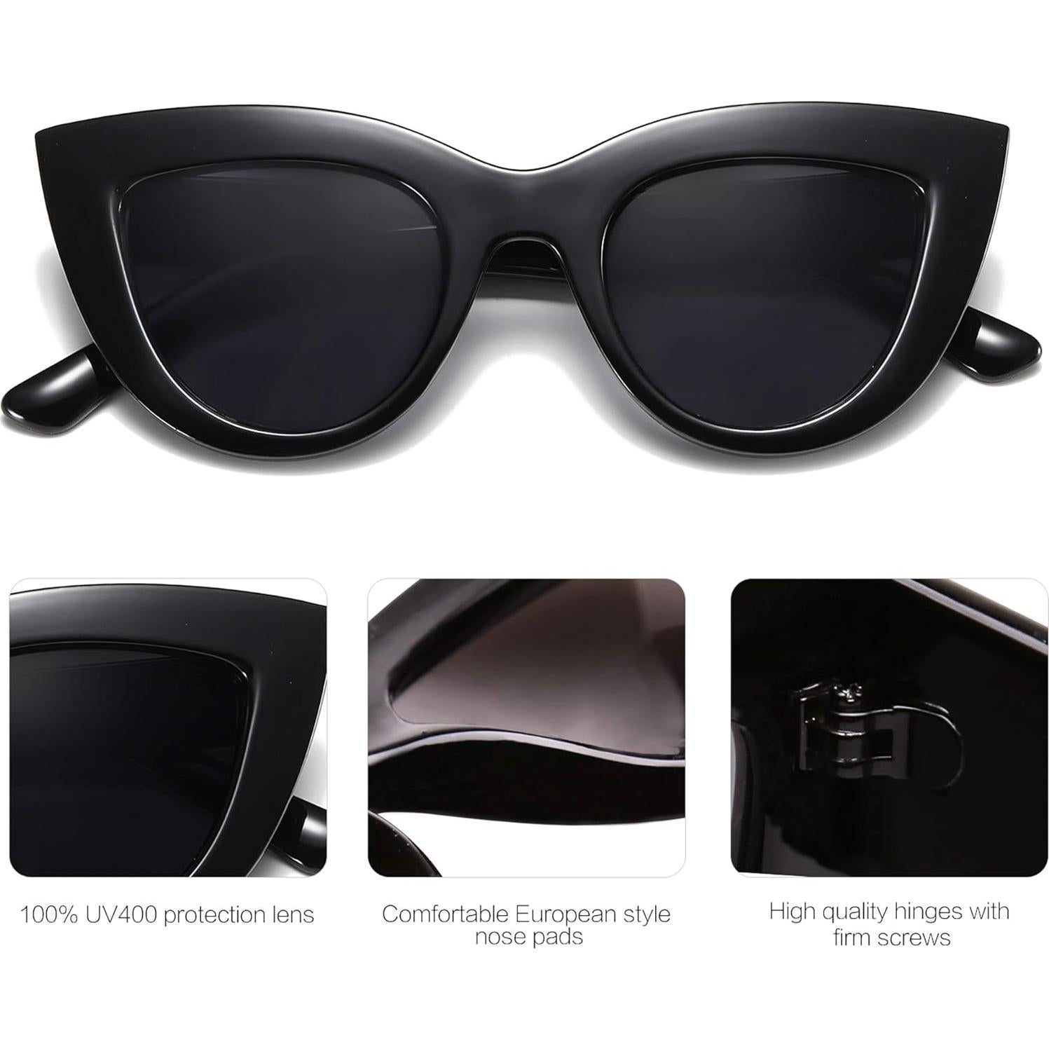 Gafas de Sol Retro SojoS Ojo de Gato UV400 para Mujeres