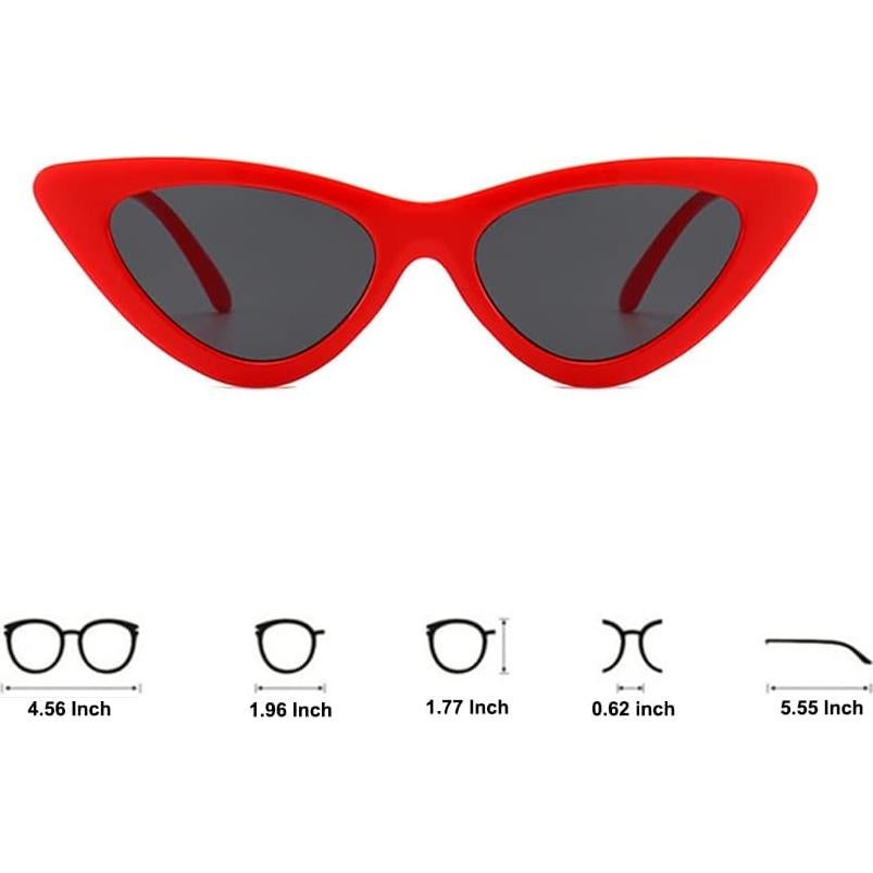 Gafas de sol OZPYKAE ojo de gato para mujeres rojas