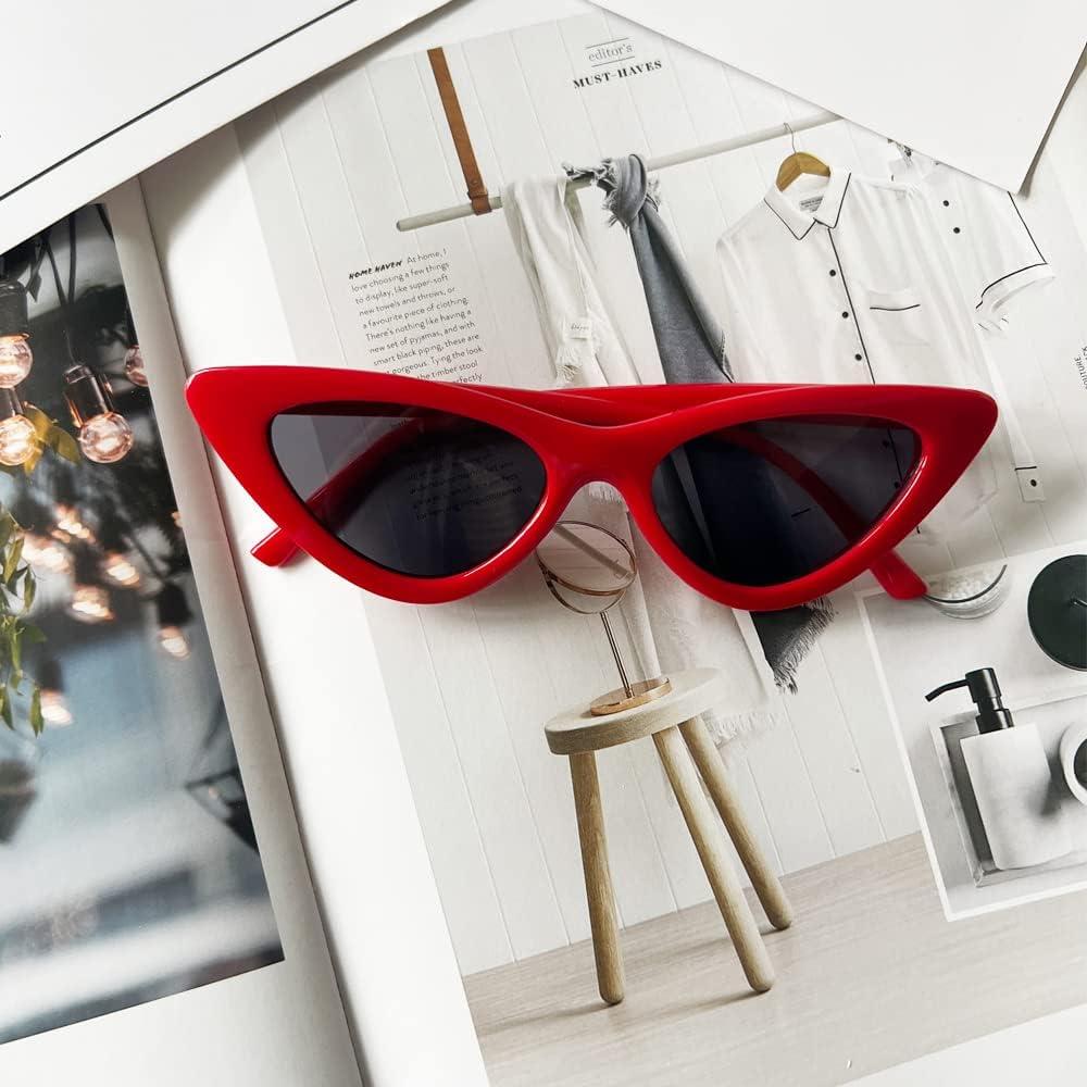 Gafas de sol OZPYKAE ojo de gato para mujeres rojas
