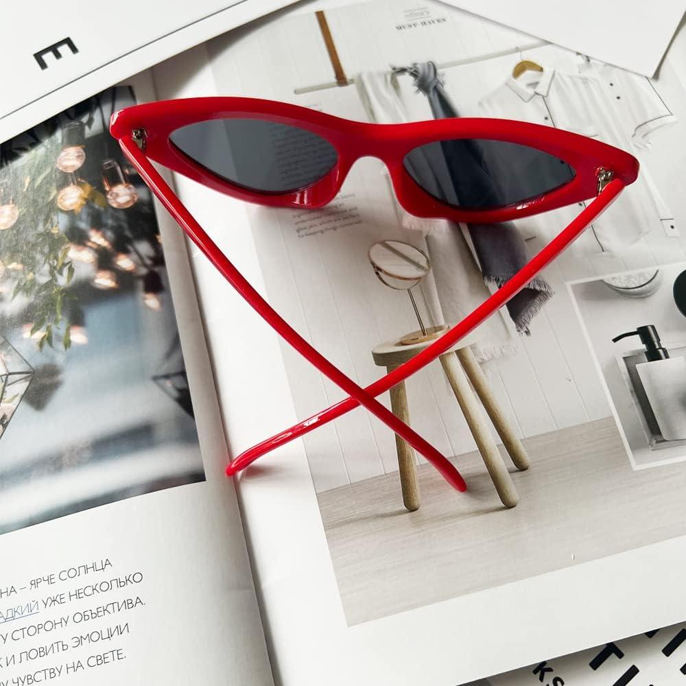 Gafas de sol OZPYKAE ojo de gato para mujeres rojas