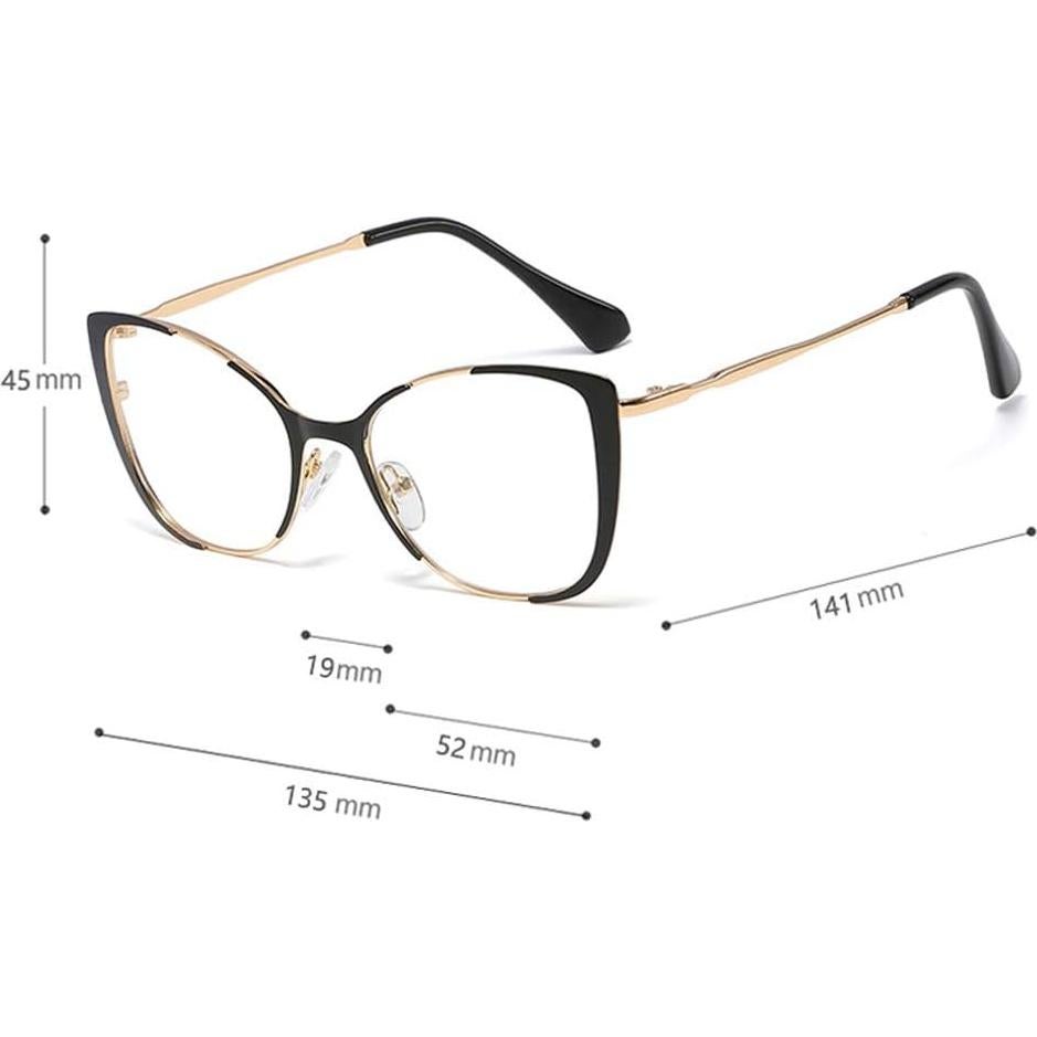 Gafas Retro Ojo de Gato Kachawoo Metal para Mujeres