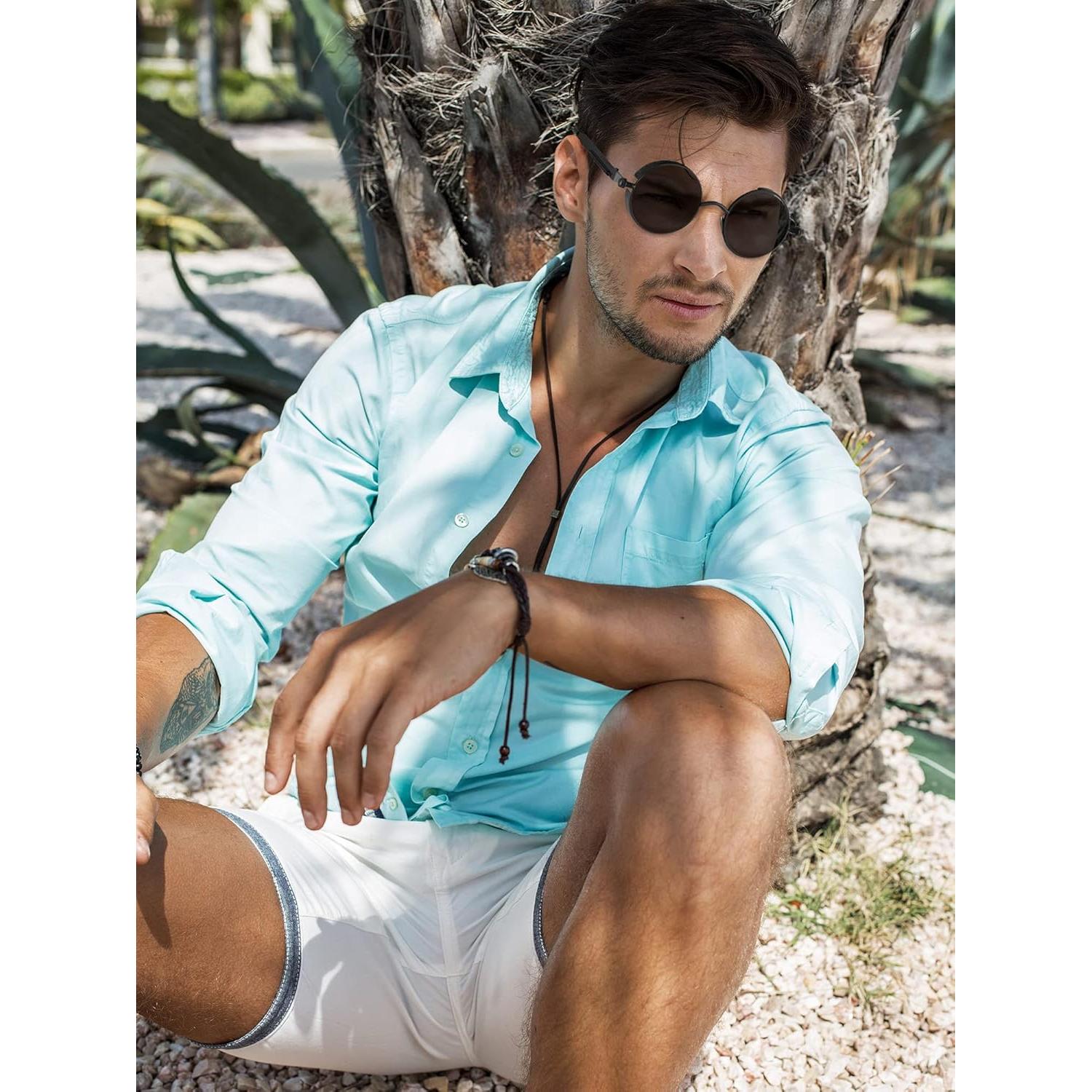 Gafas de Sol Redondas Weewooday 4 Piezas Estilo Steampunk