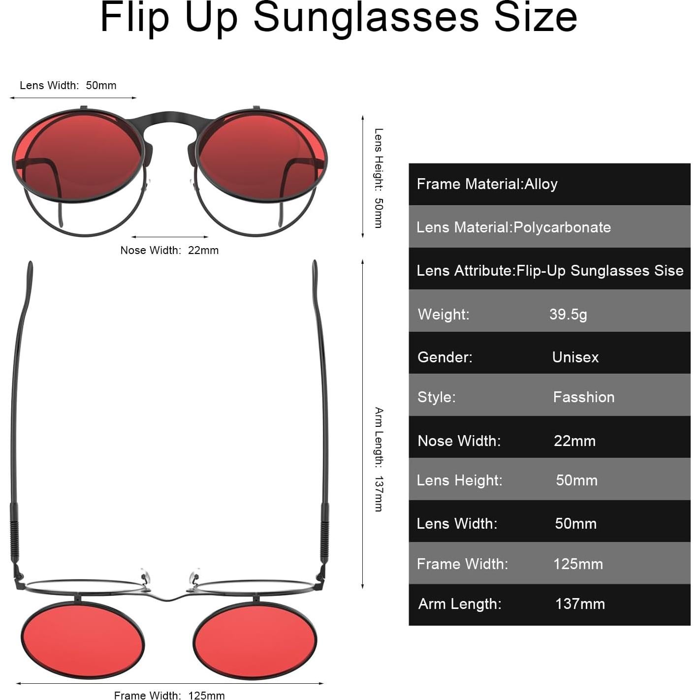 Gafas de sol redondas Yvey Essence steampunk plegables UV400