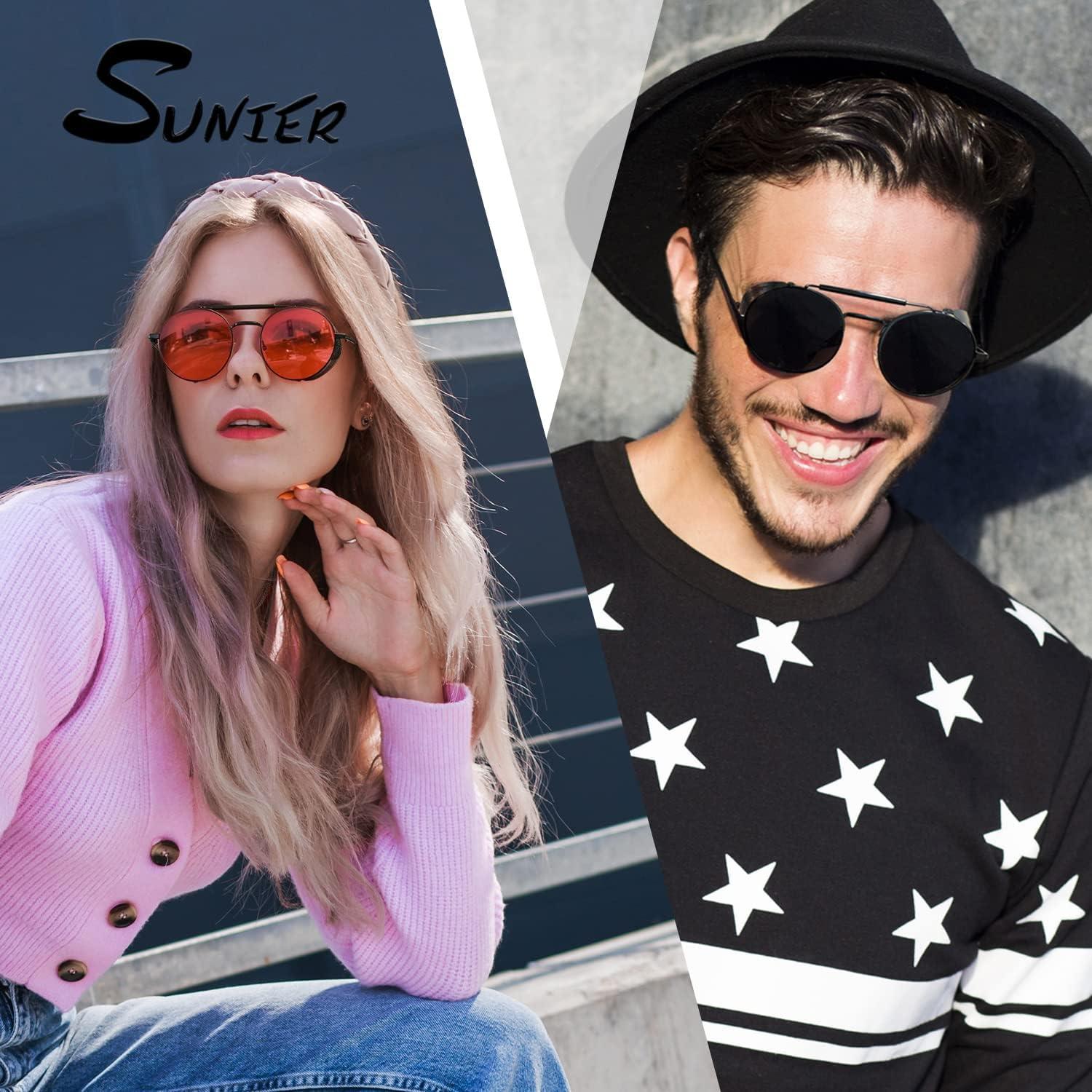 Gafas de sol steampunk SUNIER con lentes polarizados UV400