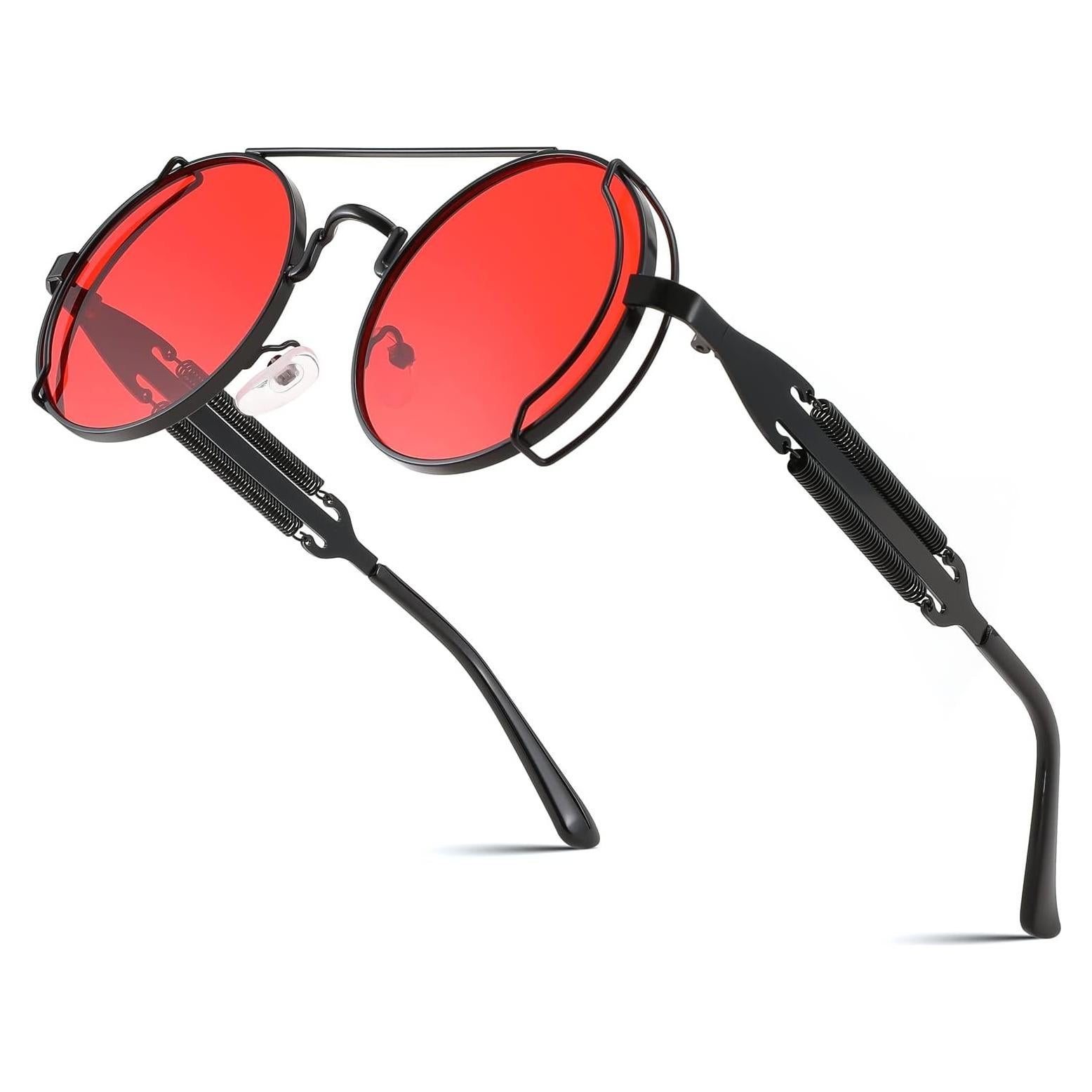 Gafas de sol FEISEDY aviador redondas steampunk UV400