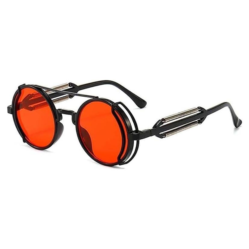 Gafas de sol retro steampunk Jowxsx rojas unisex