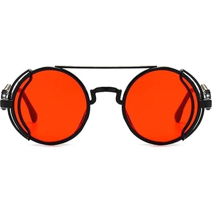 Gafas de sol retro steampunk Jowxsx rojas unisex