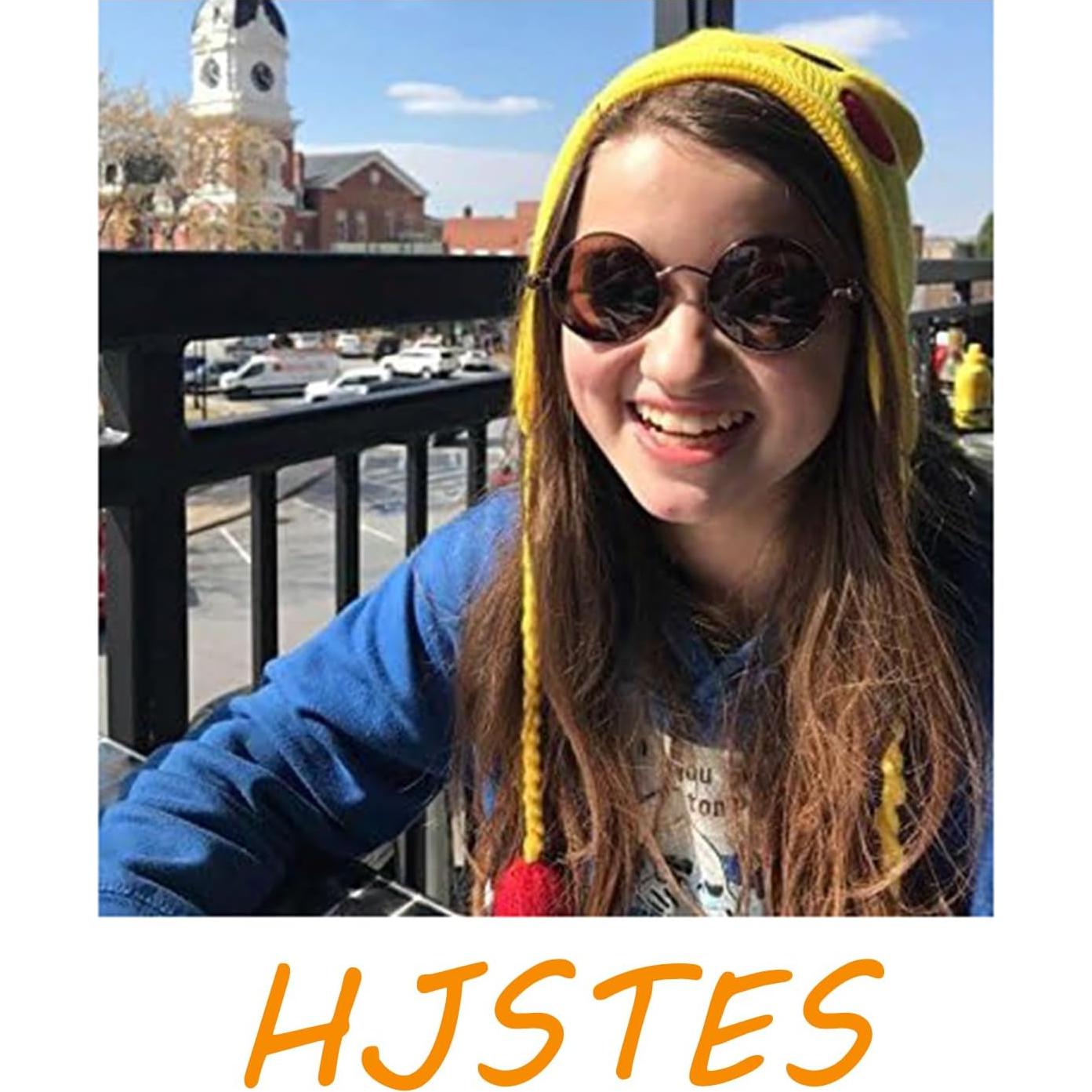 Gafas de sol redondas steampunk HJSUN10 con lentes HD