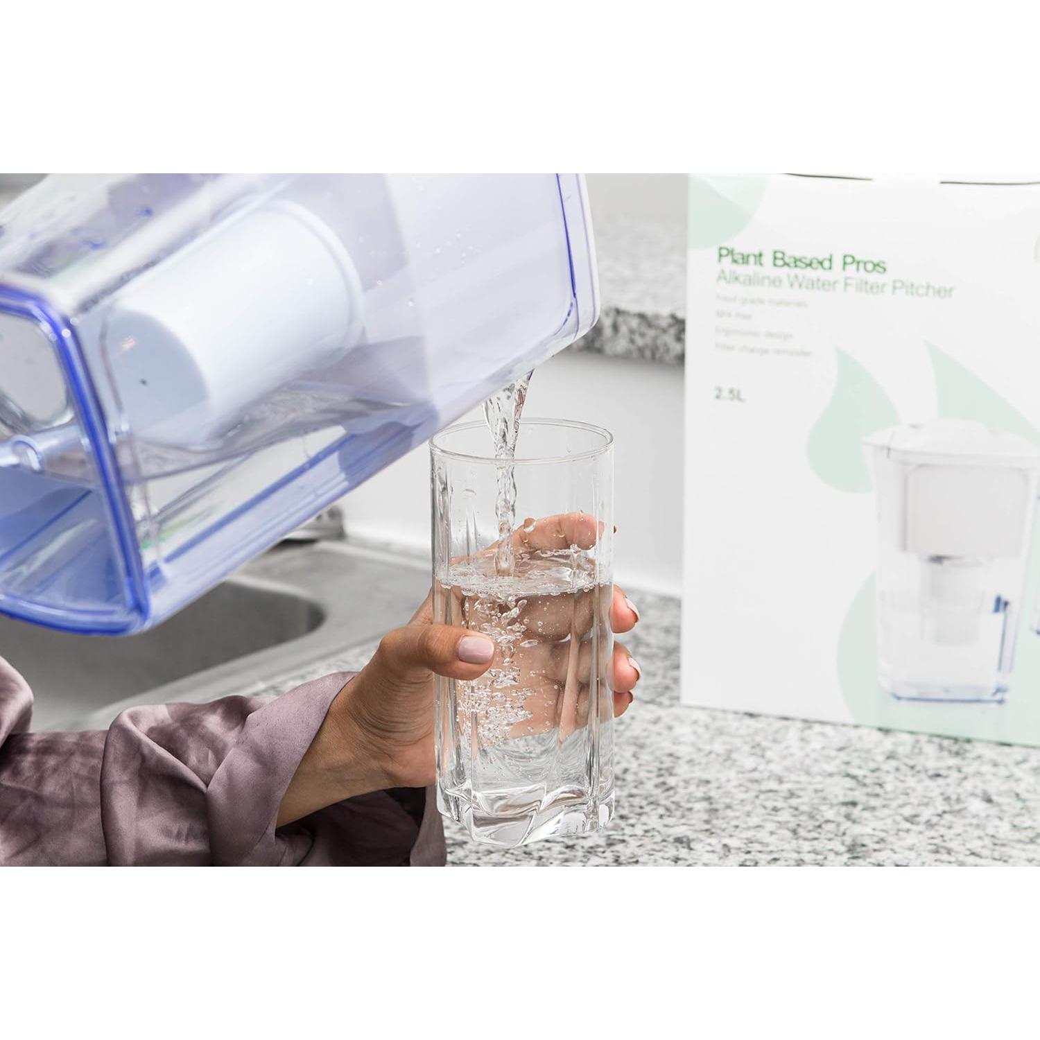 Jarra de Filtro de Agua Alcalina 2.5L Plant Based Pros - 6 Etapas