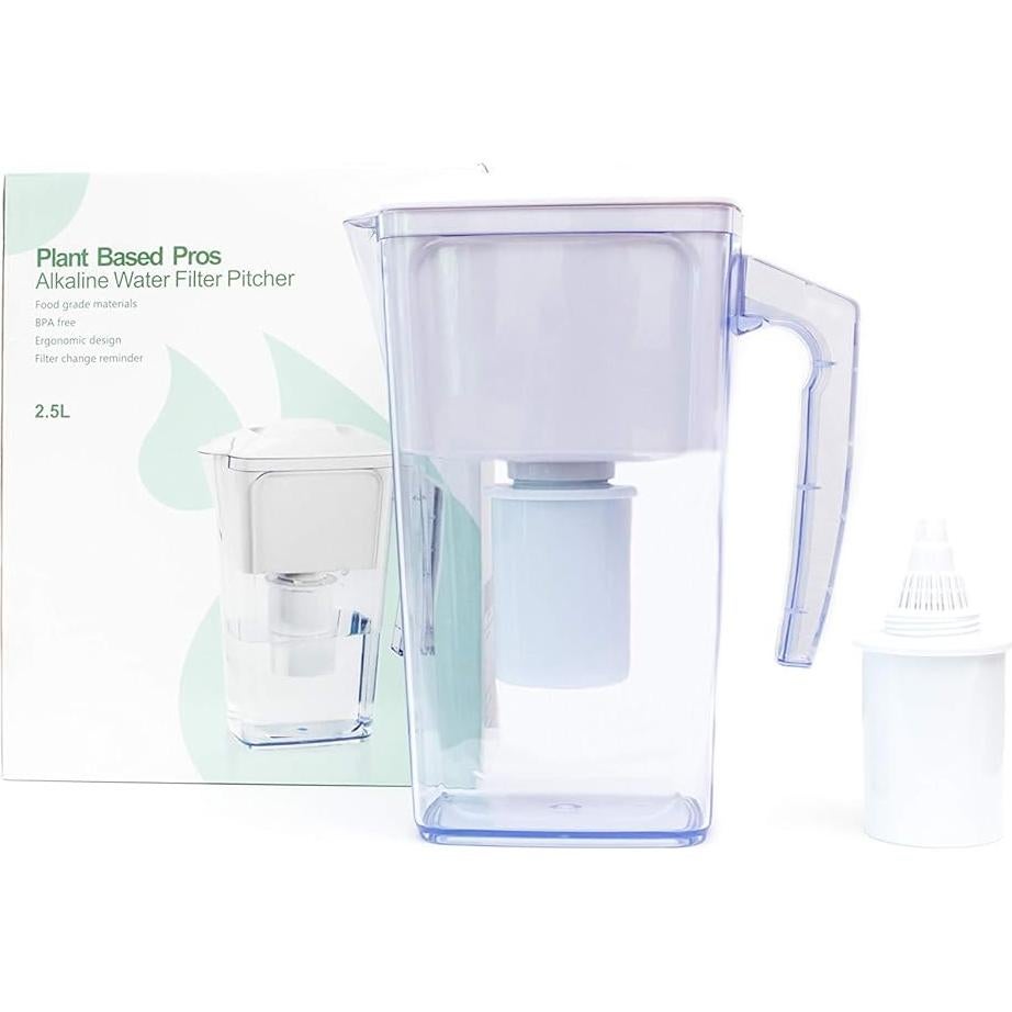 Jarra de Filtro de Agua Alcalina 2.5L Plant Based Pros - 6 Etapas