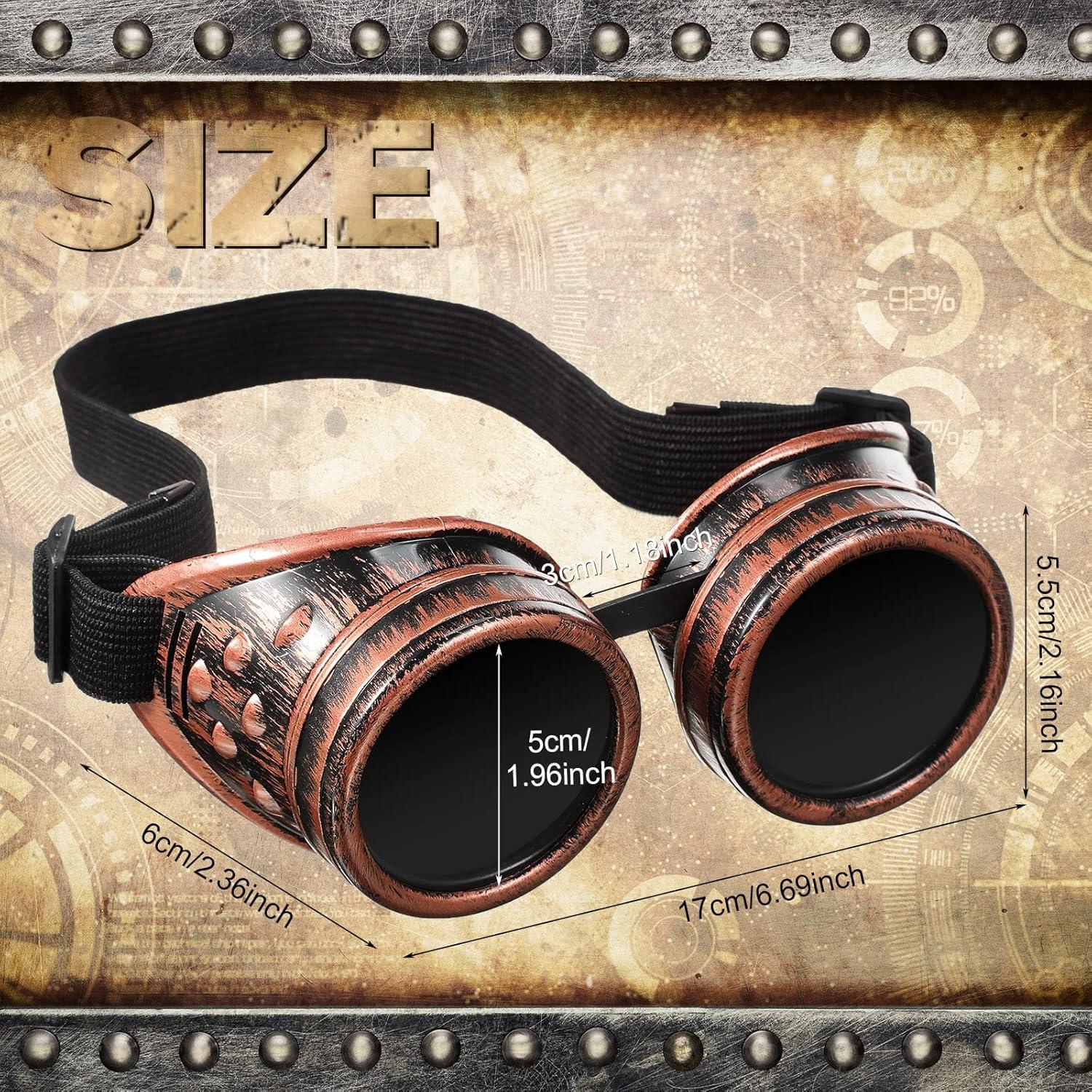 Yunsailing 10 Pares Gafas Steampunk Vintage para Disfraz