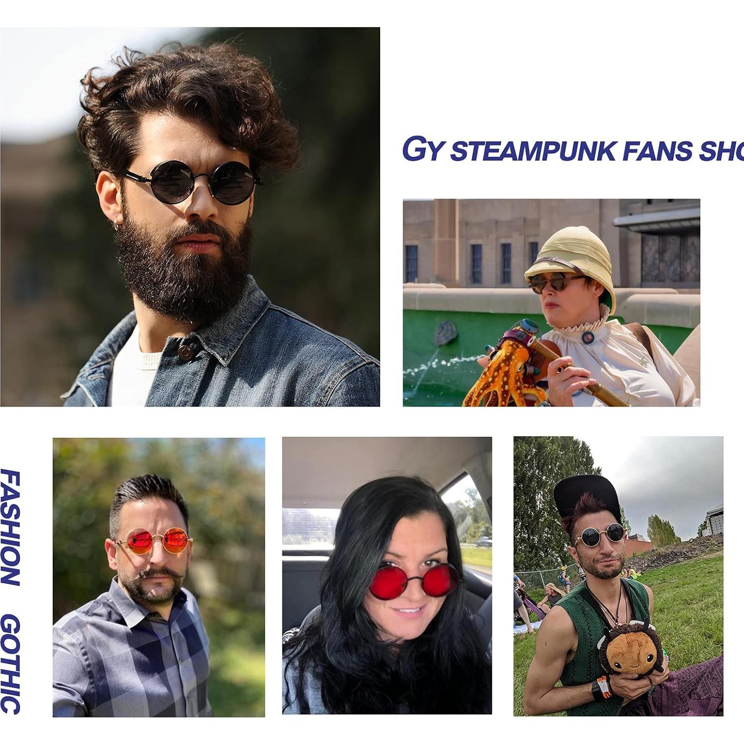 Gafas de sol Steampunk Gysnail UV400 para mujeres