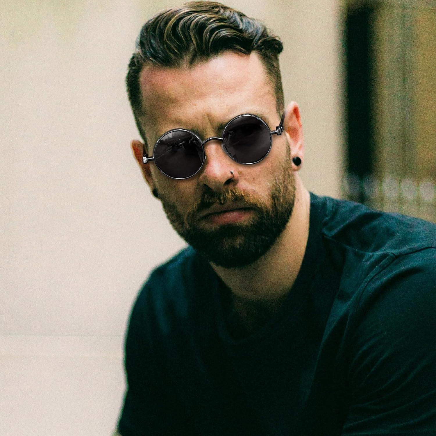 Gafas de sol redondas Joopin UV400 polarizadas para hombres