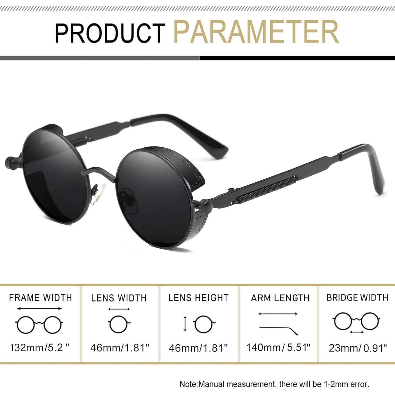 Gafas de sol redondas Joopin UV400 polarizadas para hombres