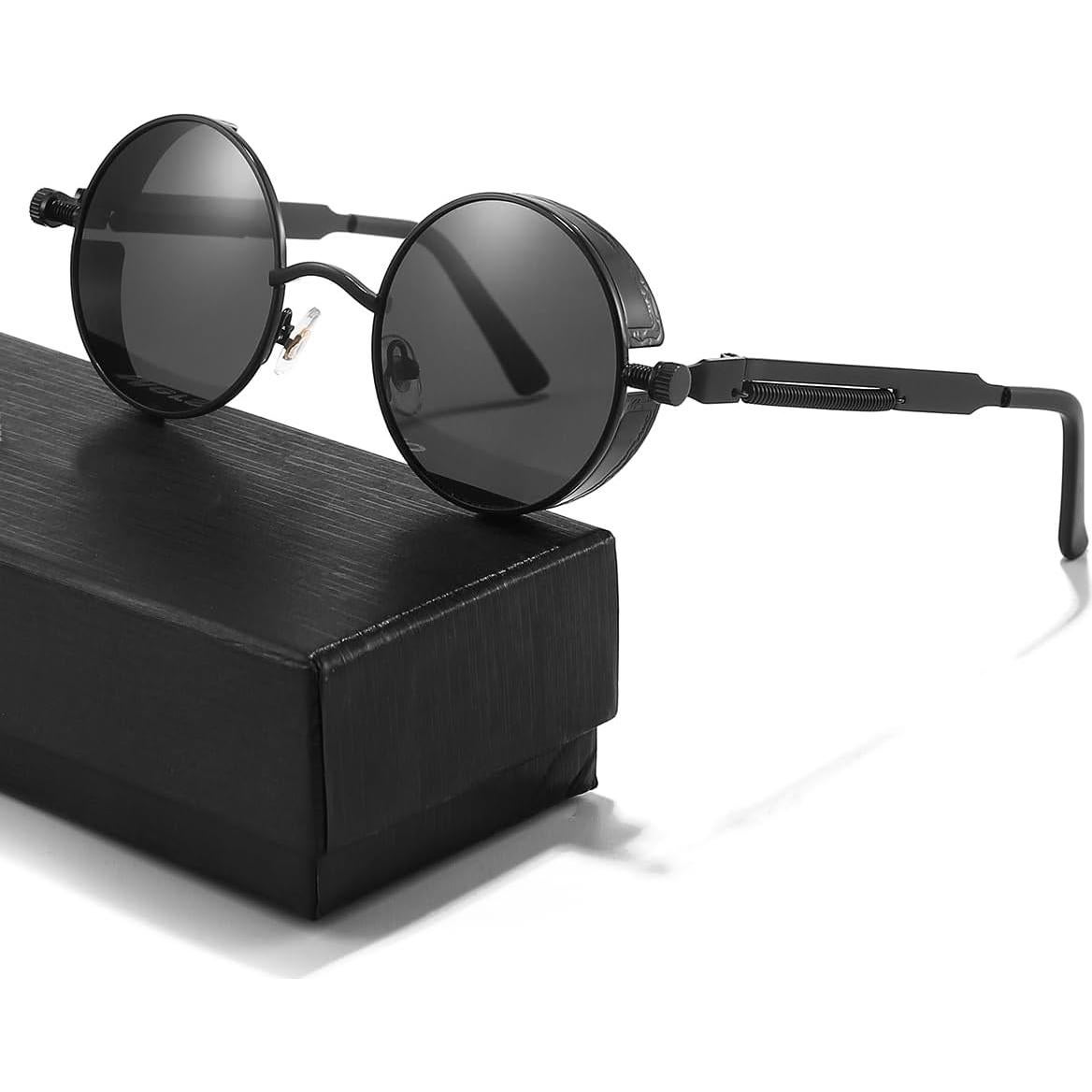 Gafas de sol Glclrs steampunk polarizadas UV gris