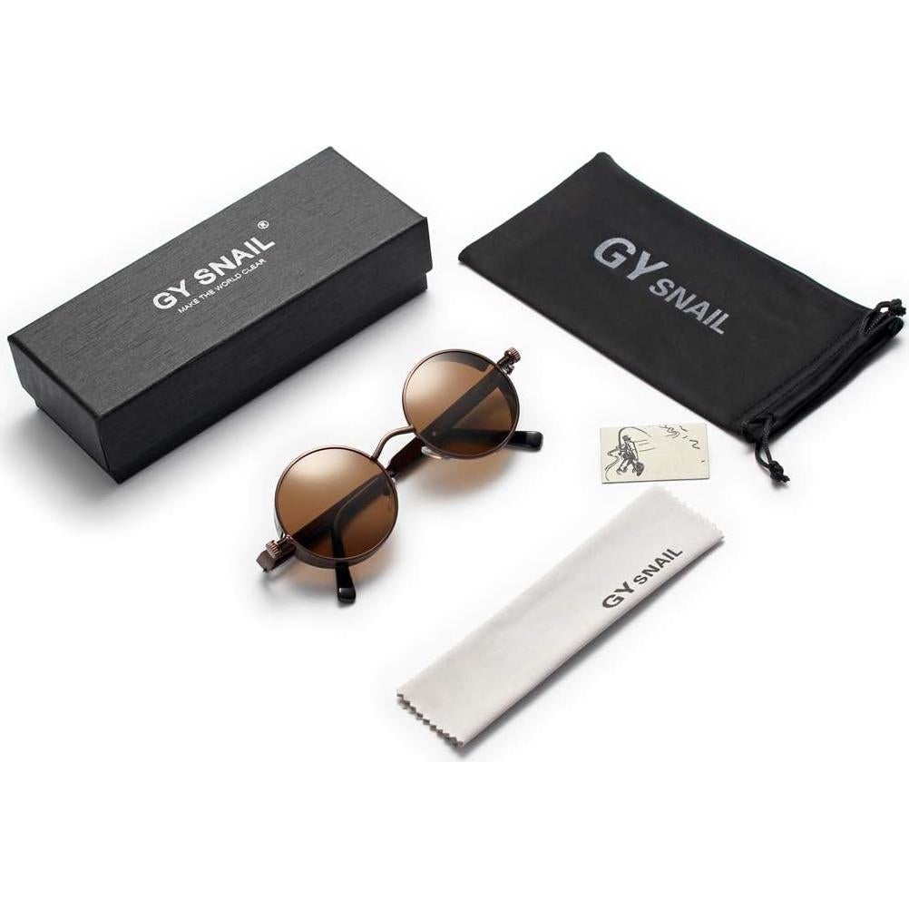 Gafas de sol GY Snail polarizadas estilo steampunk para mujer