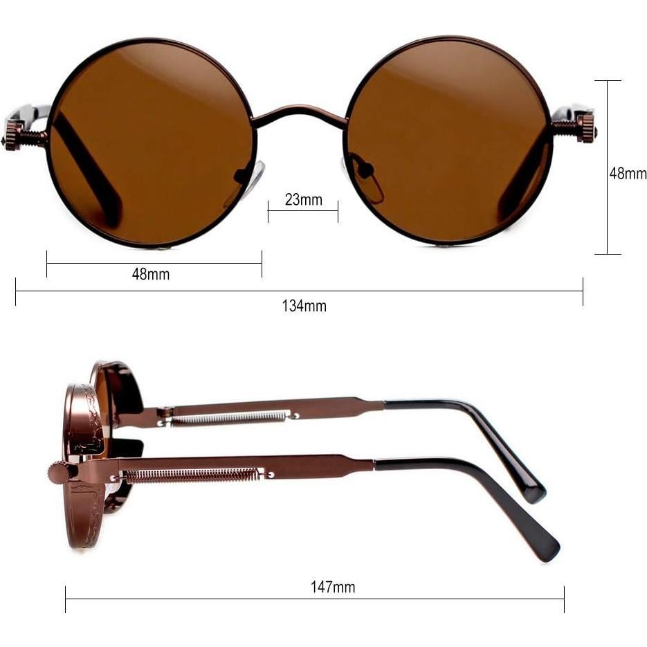 Gafas de sol GY Snail polarizadas estilo steampunk para mujer