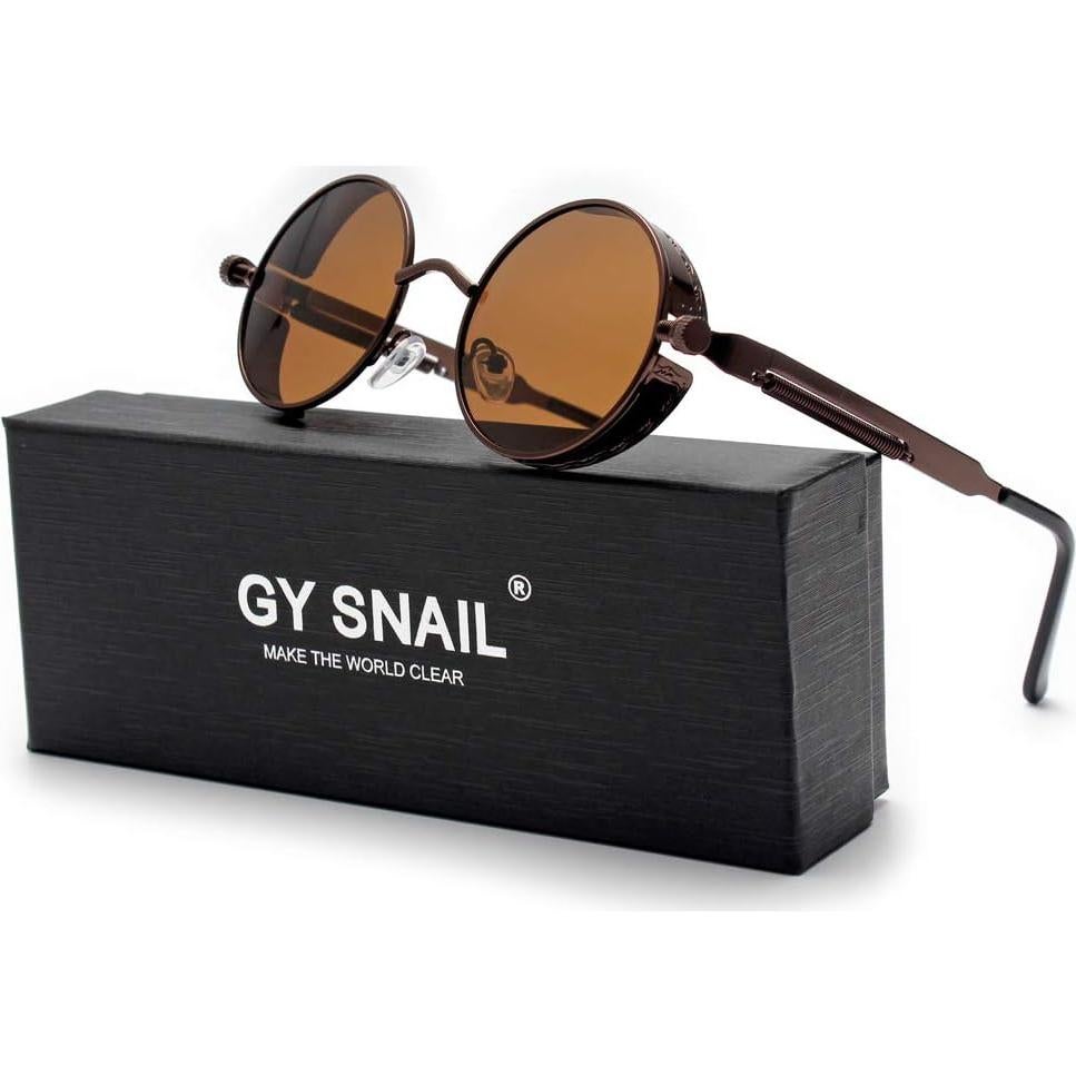 Gafas de sol GY Snail polarizadas estilo steampunk para mujer