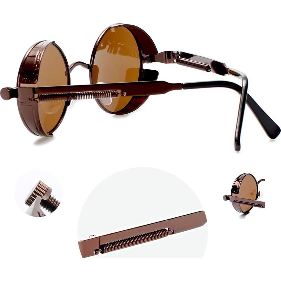 Gafas de sol GY Snail polarizadas estilo steampunk para mujer