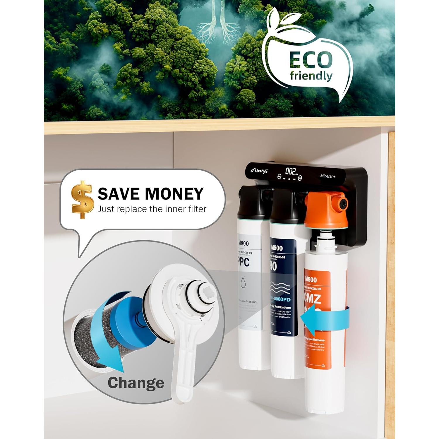 Cartucho de Filtro de Reemplazo Frizzlife M-CMZ15-03 3ra Etapa