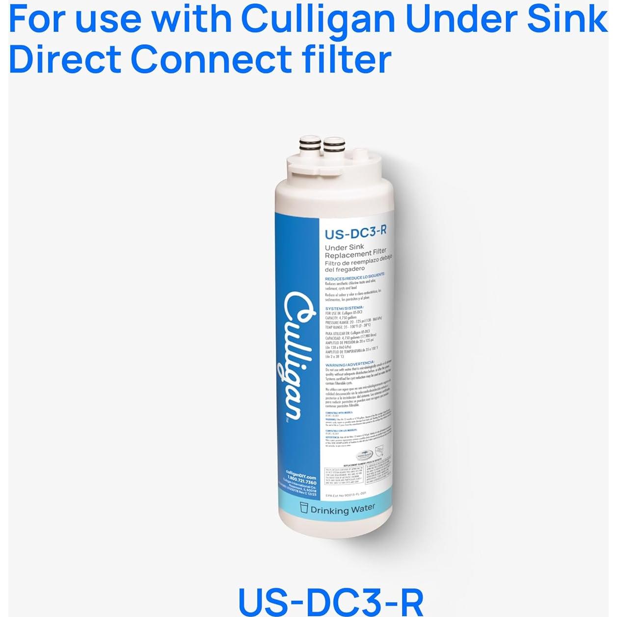 Sistema de Filtro de Agua Culligan US-DC3 Bajo Fregadero