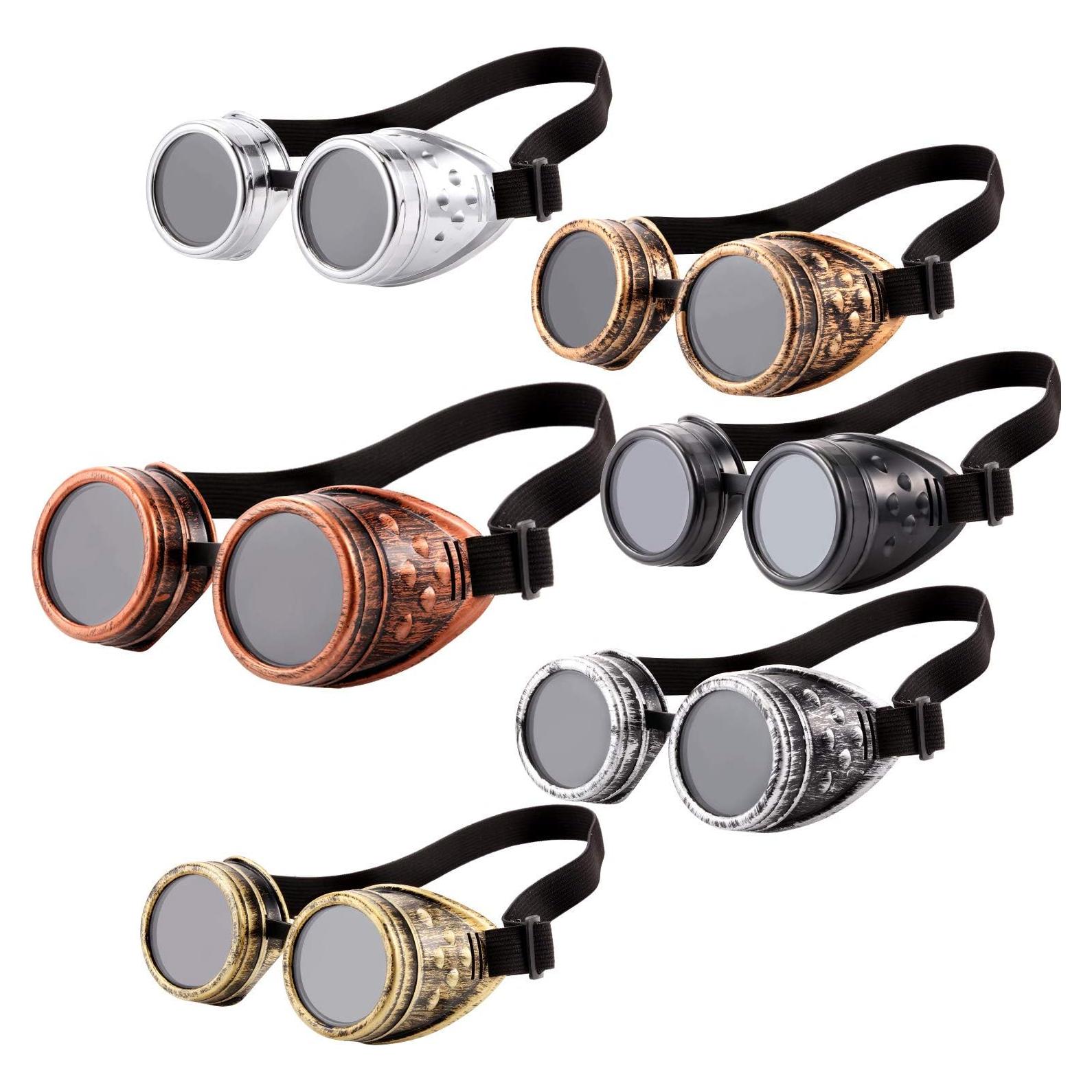 Gafas Steampunk Vintage 6 Pcs para Mujeres Góticas