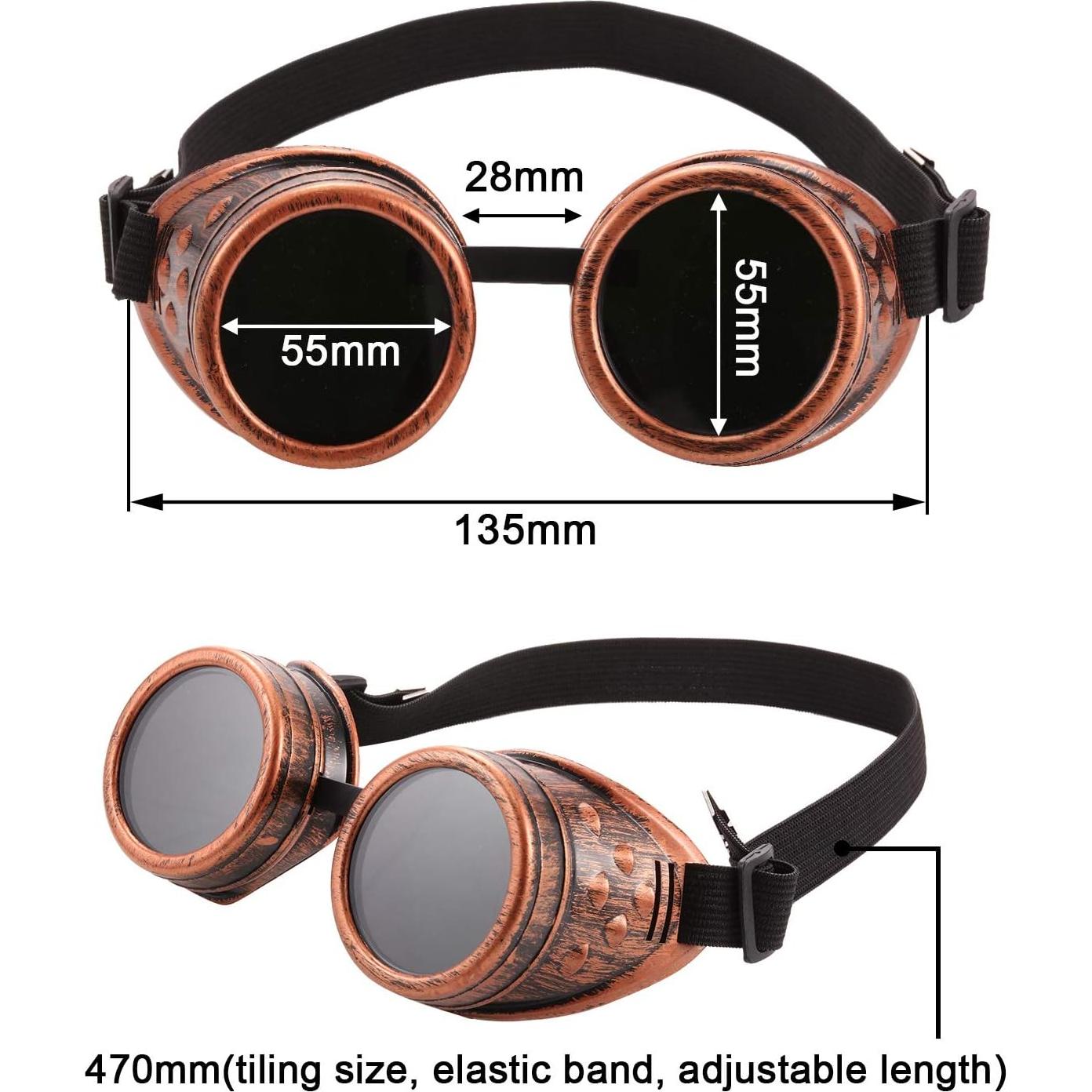 Gafas Steampunk Vintage 6 Pcs para Mujeres Góticas