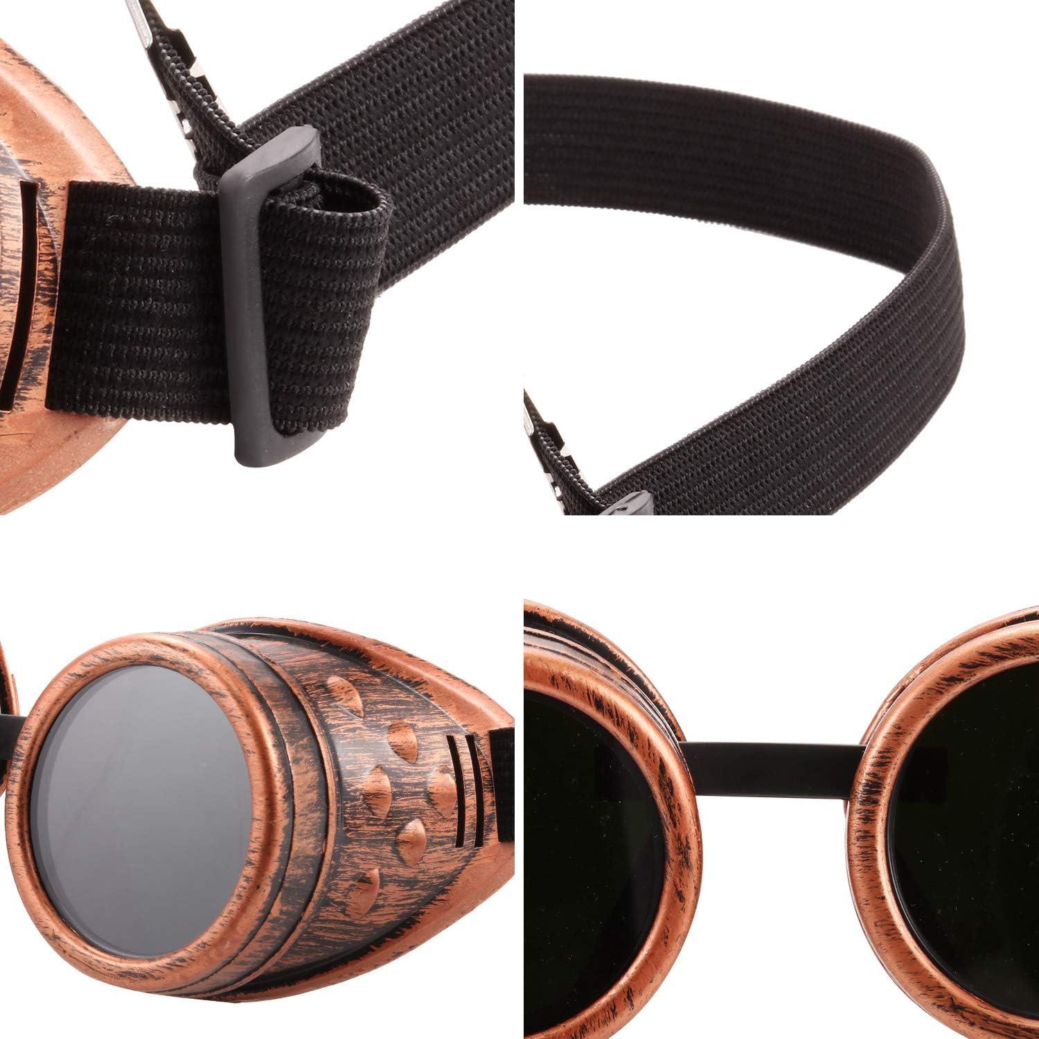 Gafas Steampunk Vintage 6 Pcs para Mujeres Góticas