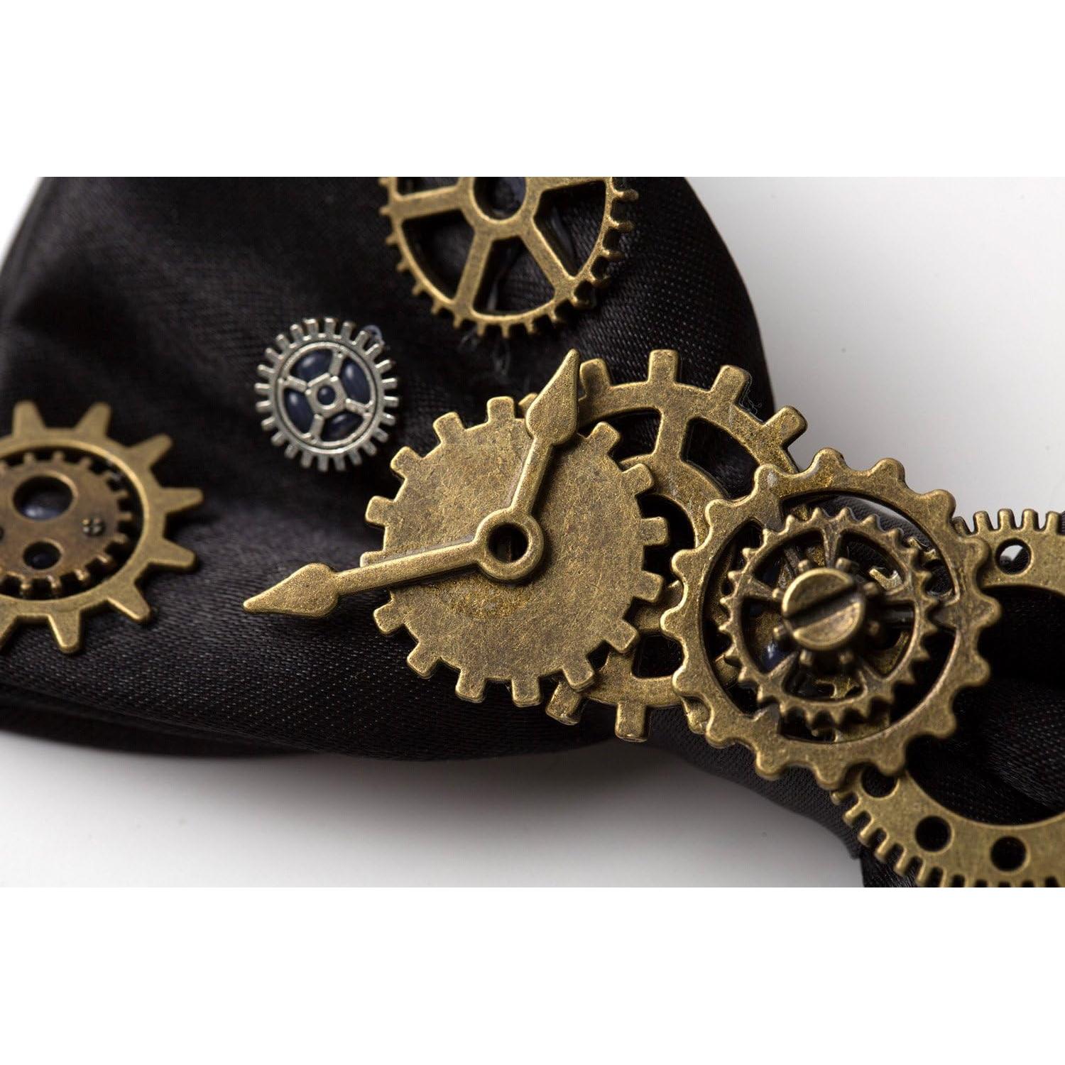 Pajarita Steampunk KOGOGO con Engranajes Vintage