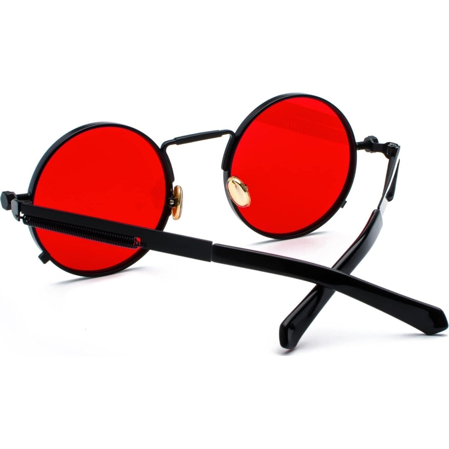 Gafas de sol redondas EYLRIM Steampunk UV 100% bloqueo