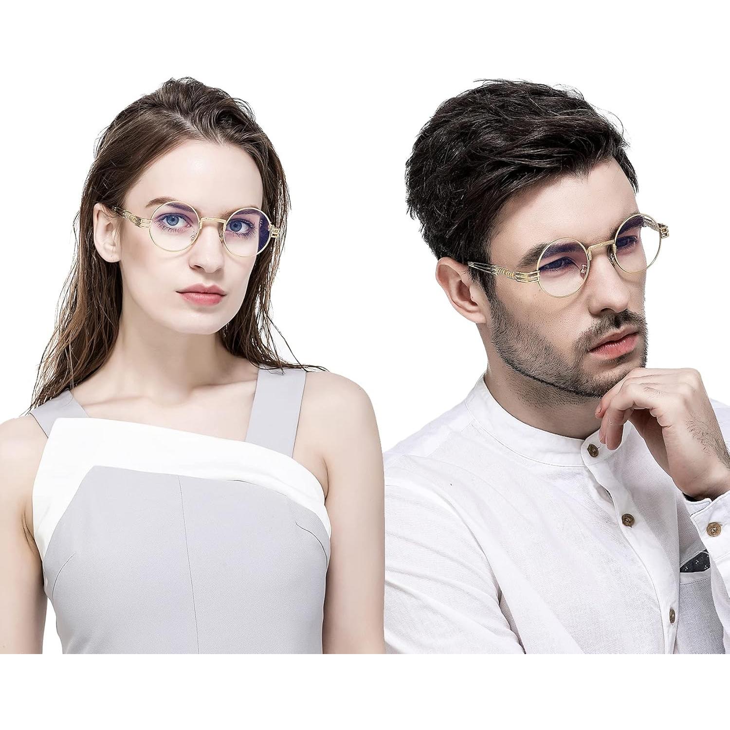 Gafas de sol redondas AIEYEZO Steampunk UV 100% bloqueadores