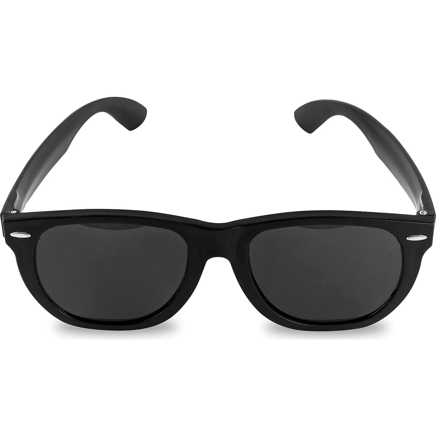 Gafas de sol retro negras Super Z Outlet para fiestas (12 pares)