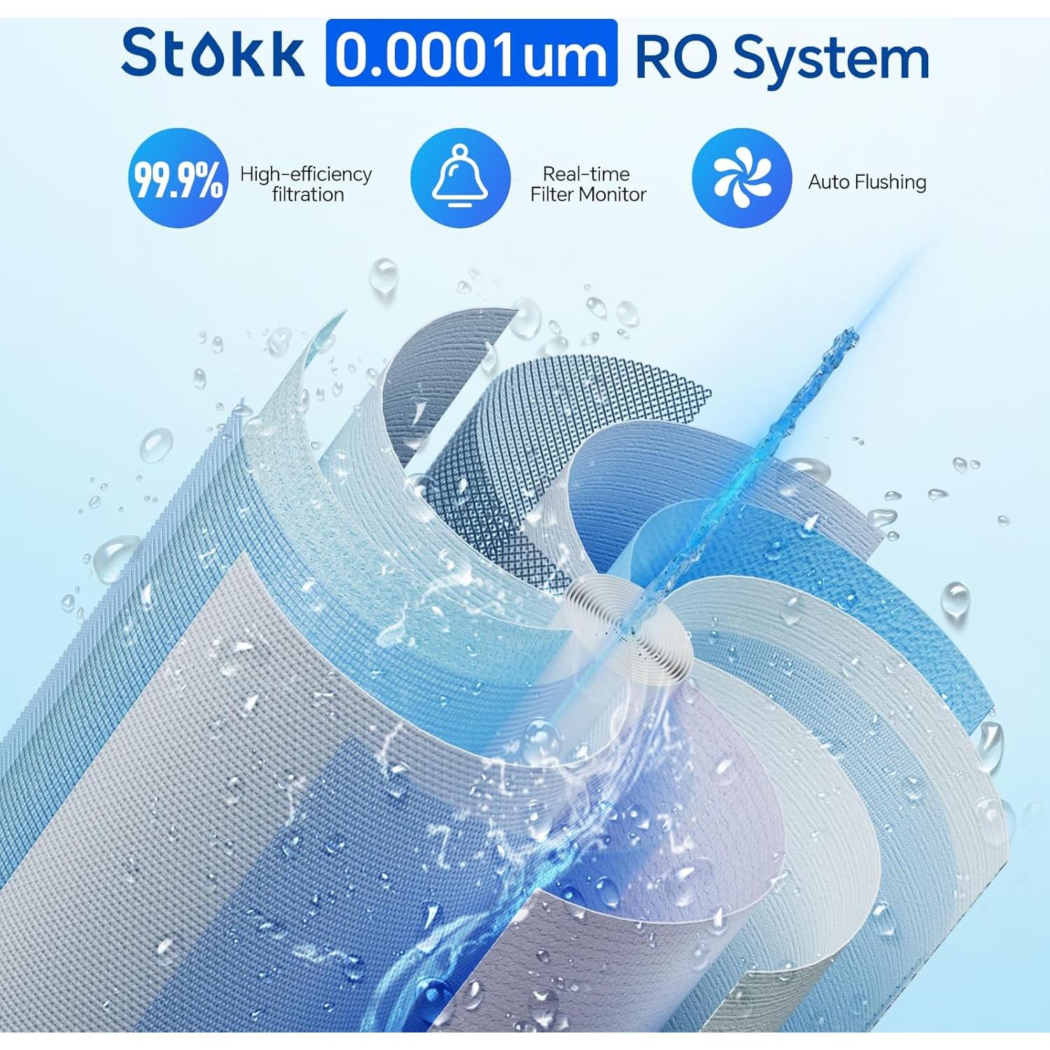 Sistema de Ósmosis Inversa Stokk 400 GPD Sin Tanque 8 Etapas