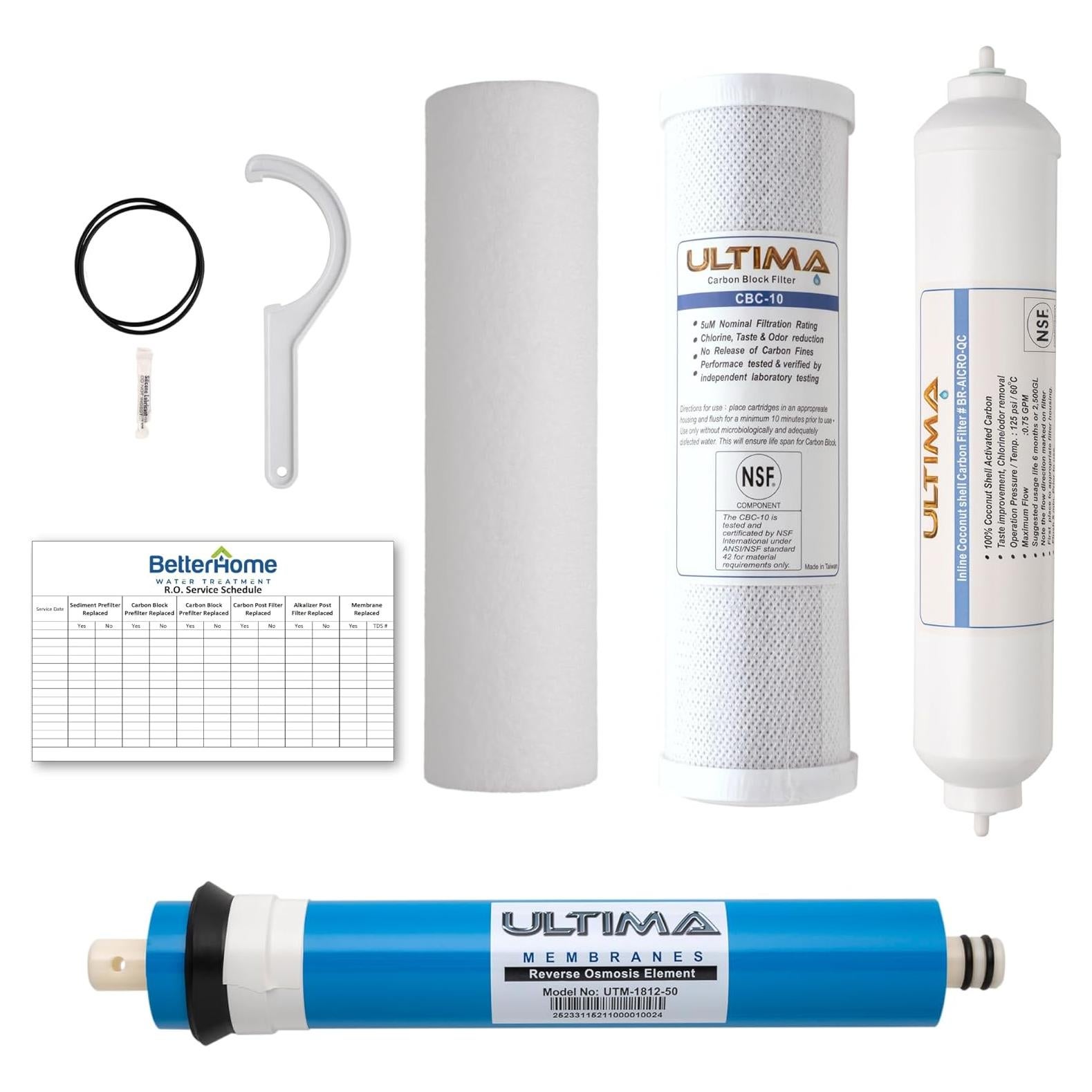 Kit de Filtros de Agua 4 Etapas Better Home con Membrana 50 GPD