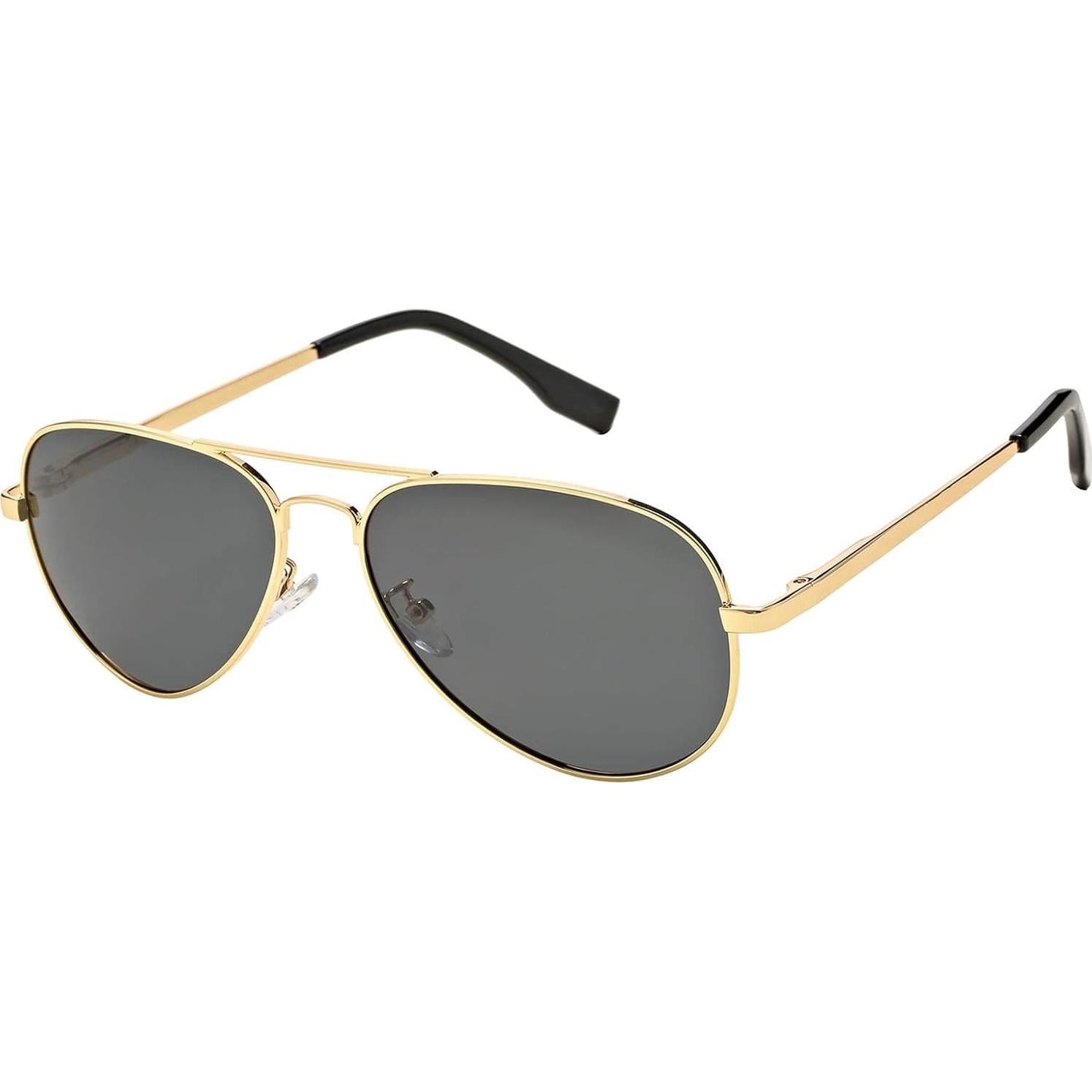 Gafas de sol aviador Braylenz polarizadas 100% UV oro/negro