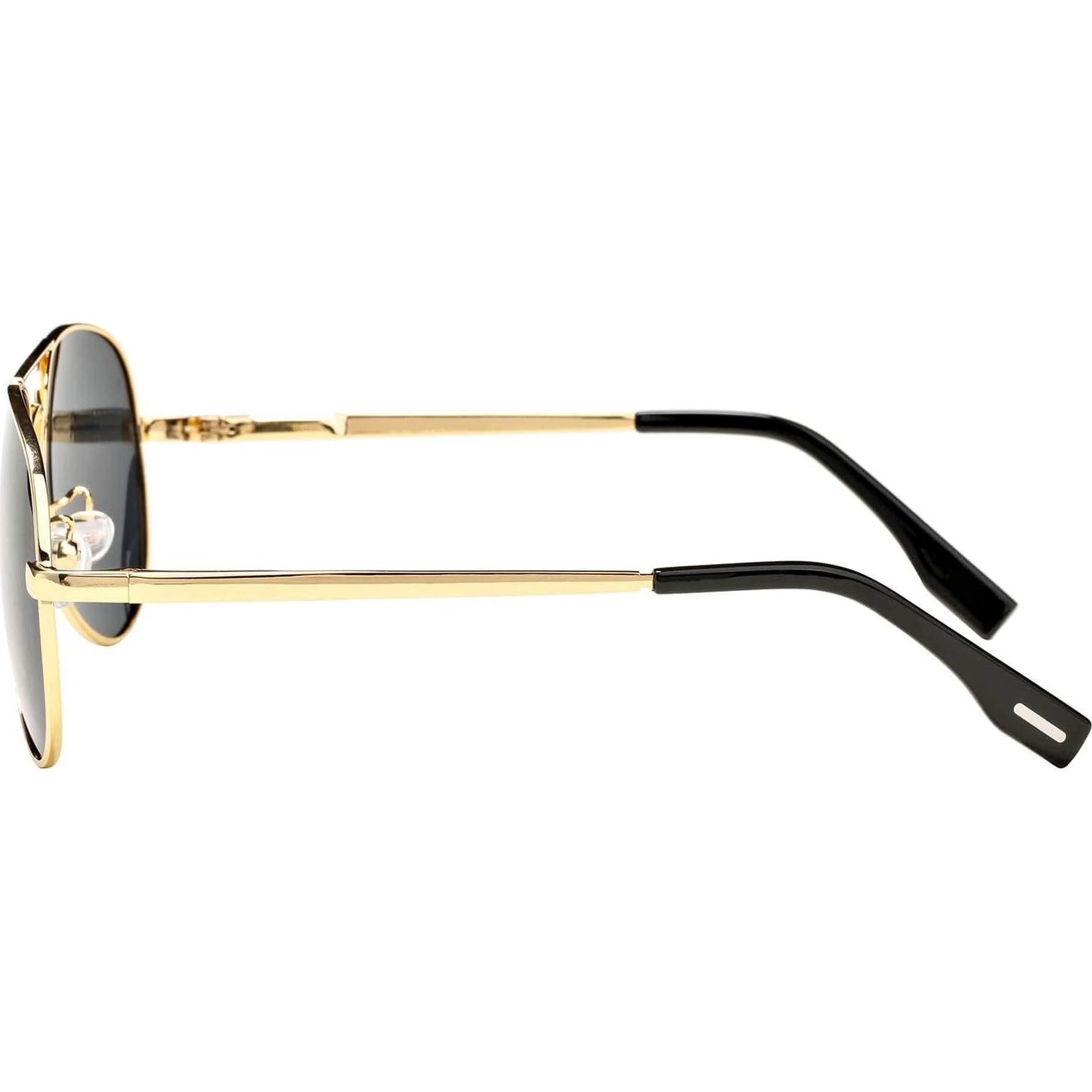 Gafas de sol aviador Braylenz polarizadas 100% UV oro/negro