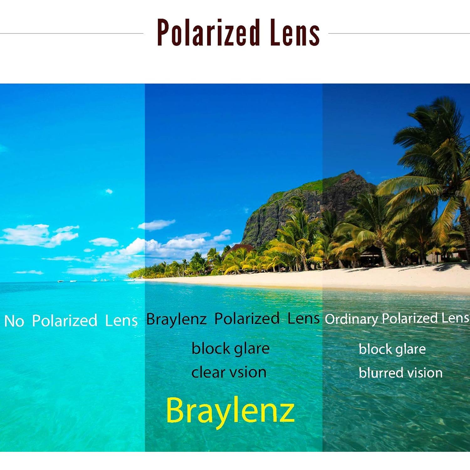 Gafas de sol aviador Braylenz polarizadas 100% UV oro/negro
