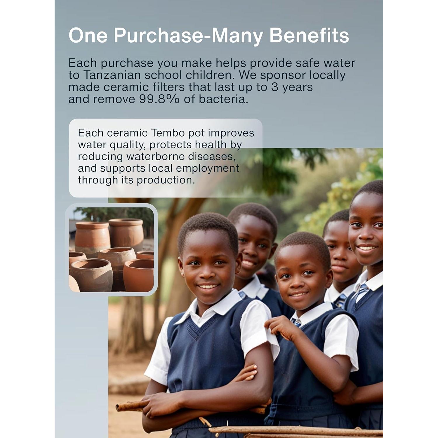 Filtro de Agua por Gravedad Filteroo 12L Acero Inoxidable 304